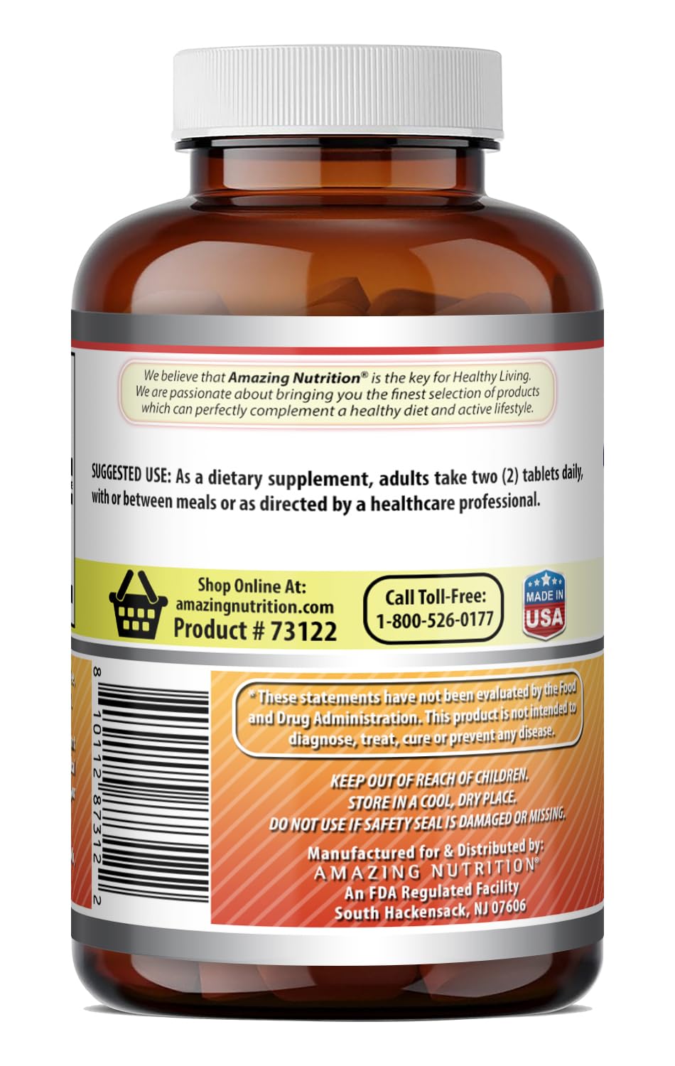 Amazing Nutrition Bromelain 2000 Mg per Serving Non-GMO Gluten-Free Made in USA, 120 Tablets