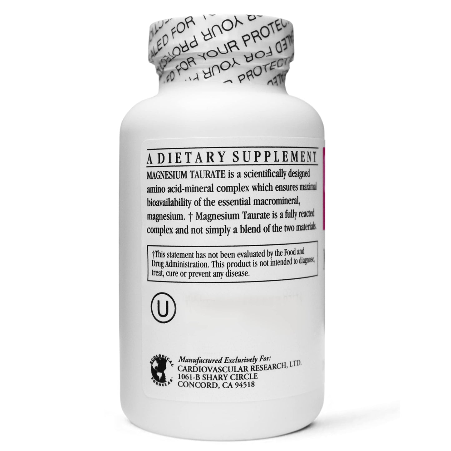 Cardiovascular Research Magnesium Taurate - 125 mg Elemental Magnesium Capsules, 540 Count