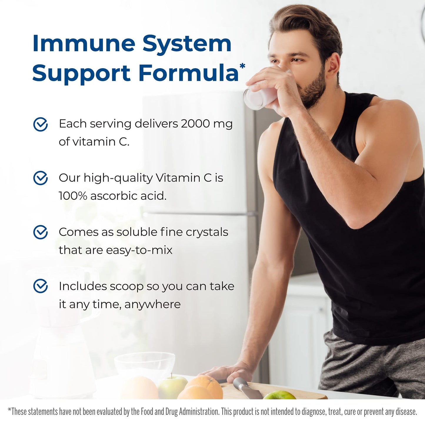 Immune Bio Green Cell Vitamin C High Potency 2000 mg Capsules, 120 Count
