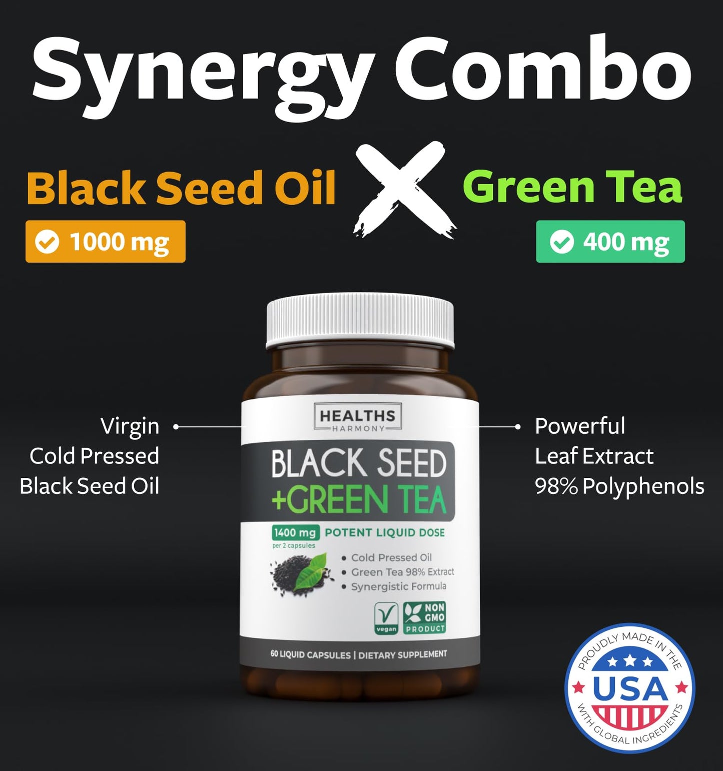 Healths Harmony Black Seed Oil Capsule 60 Capsules