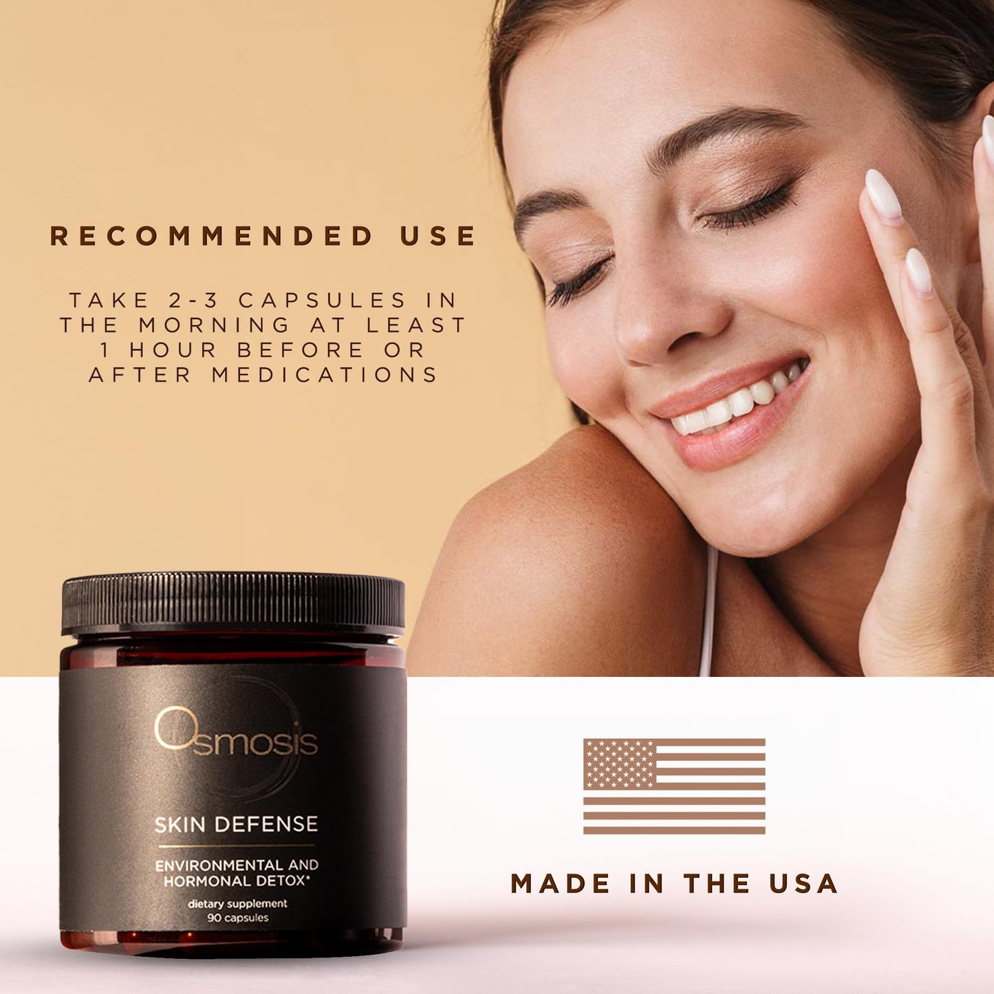 OSMOSIS Skin Defense Supplement, Hormonal Balance & Complexion, 60 Capsules
