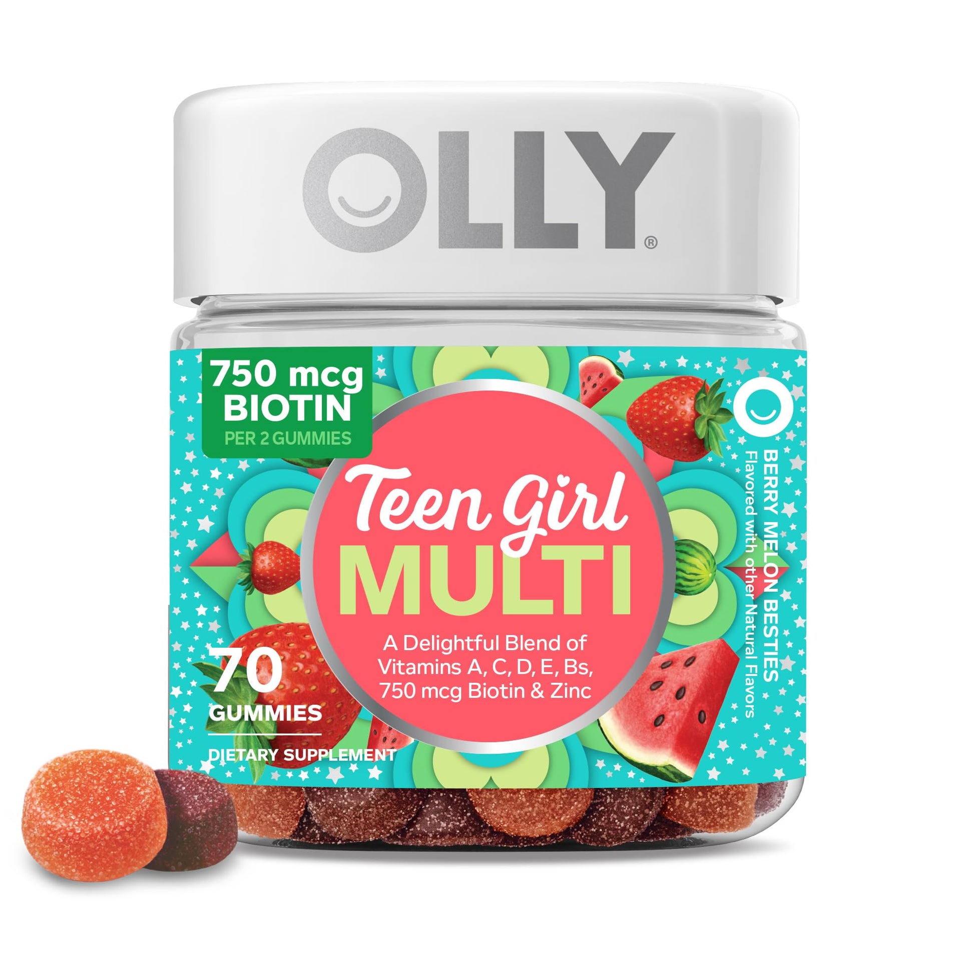 OLLY Teen Girl Multi Gummy, Gummy, 70 Count