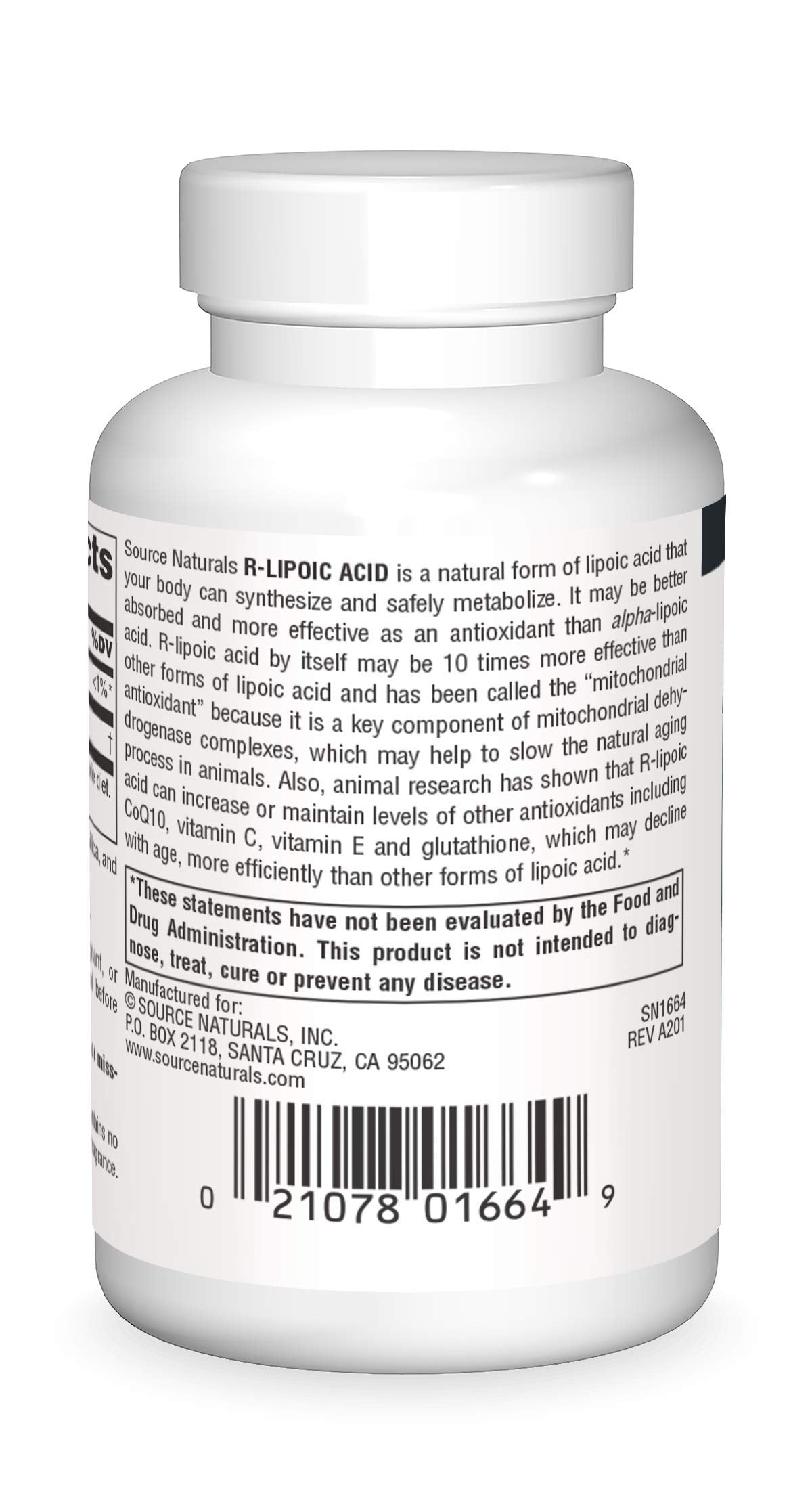 Source Naturals R-Lipoic Acid 100mg Tablets, 60 Count