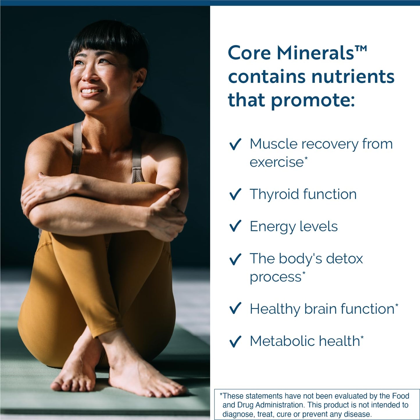Researched Nutritionals Core Minerals Daily Trace Minerals Supplement - Iron-Free Blend with Vitamin D3, Magnesium Glycinate & Iodine for Thyroid, Bone & Metabolic Support, 120 Capsules