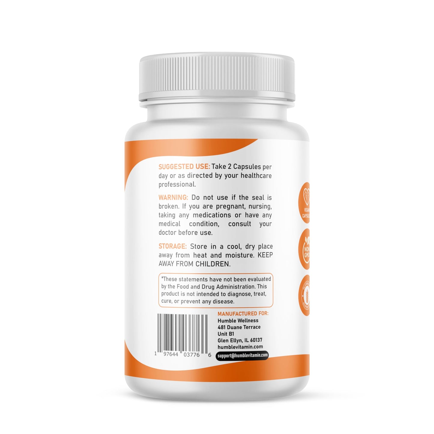Humble Wellness Liposomal Vitamin C - Advanced Absorption Formula Capsule 60 Count