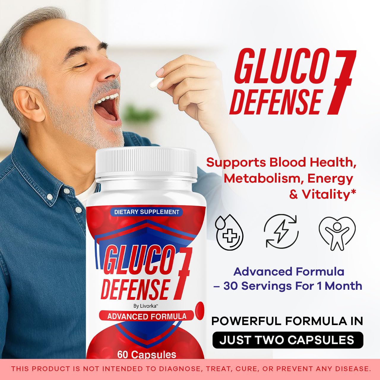 LIVORKA GlucoDefense 7 Capsules, 300 Capsules