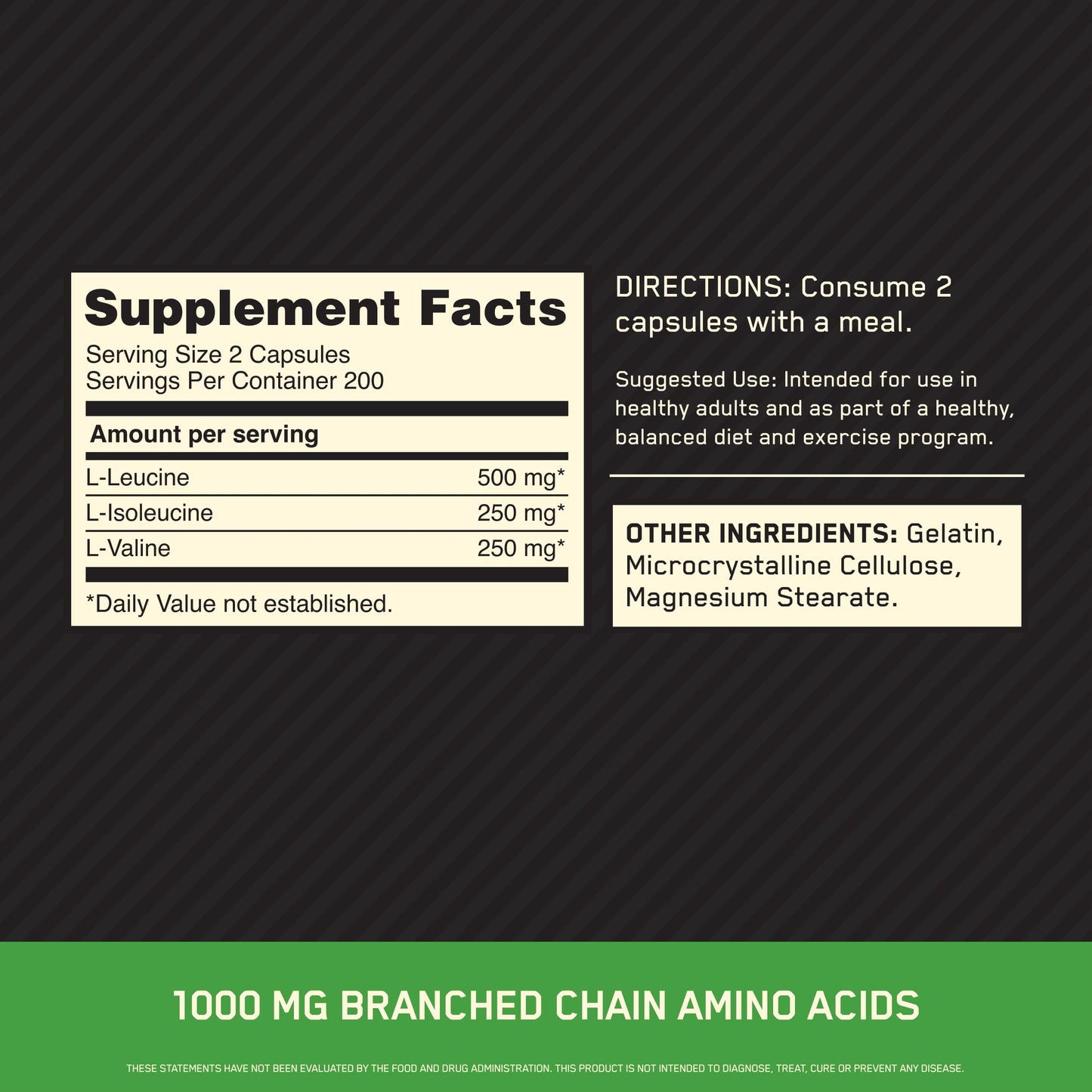 Optimum Nutrition Instantized BCAA Capsules, 400 Count