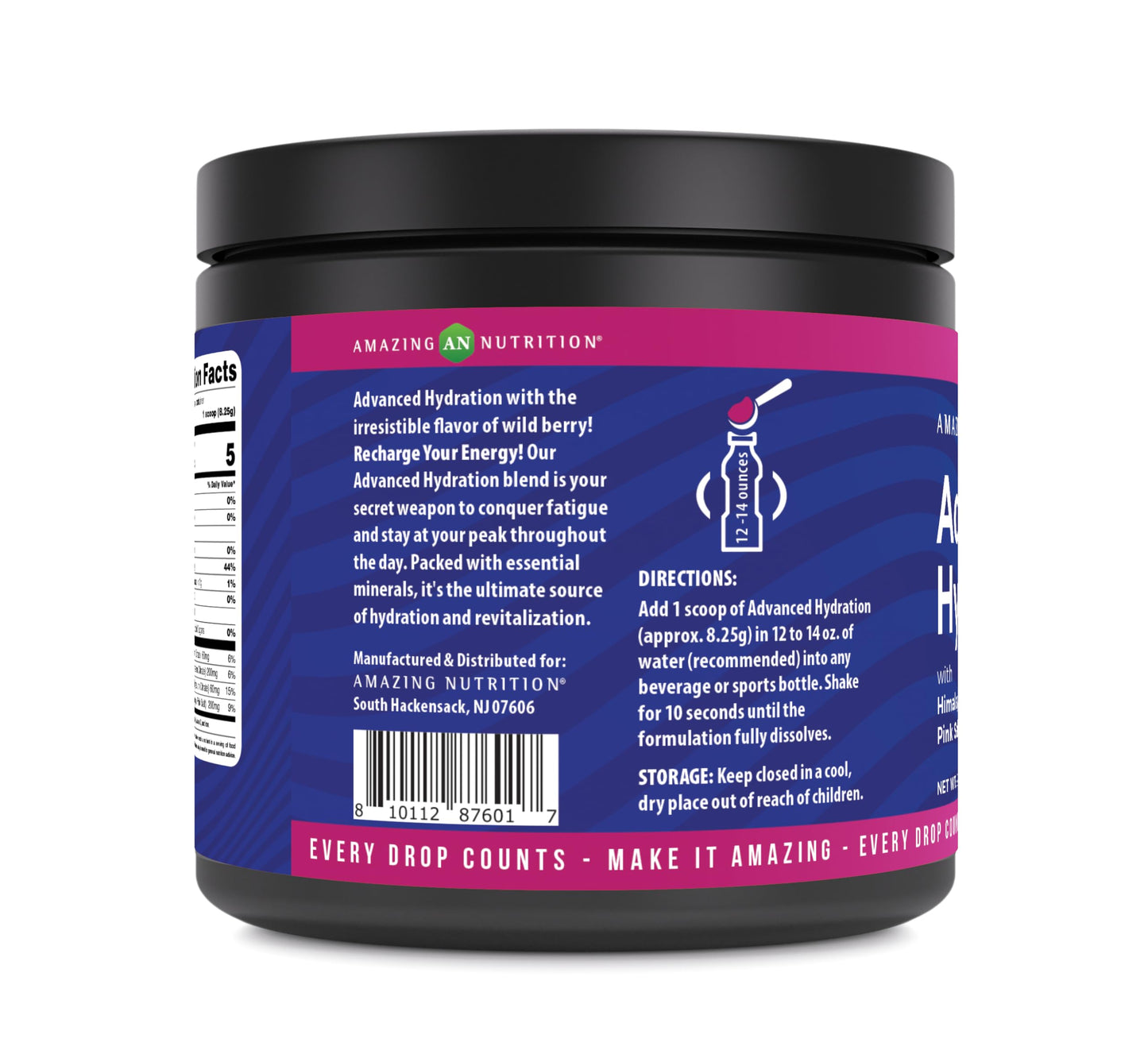 Amazing Nutrition Advanced Hydration Electrolyte Powder 7.5 Ounces