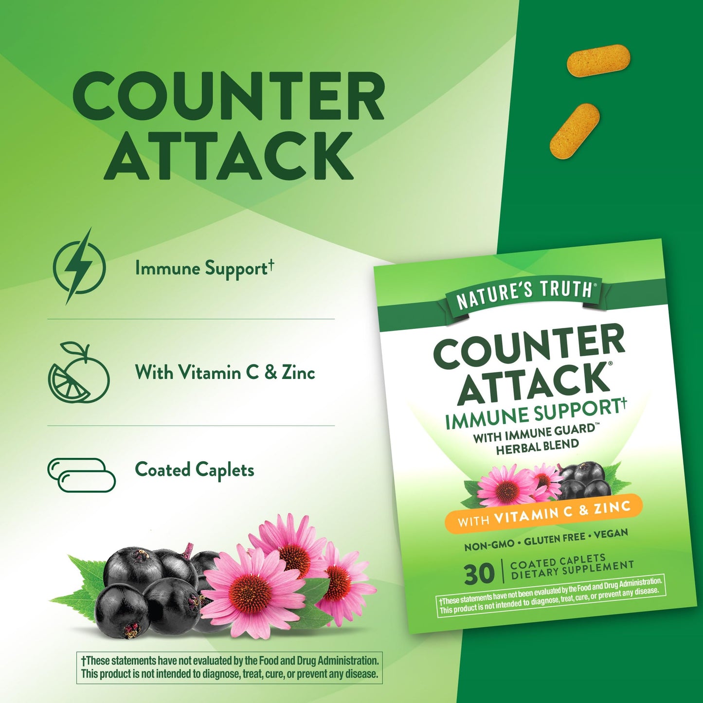 Nature's Truth Immune Support Complex Caplets 30