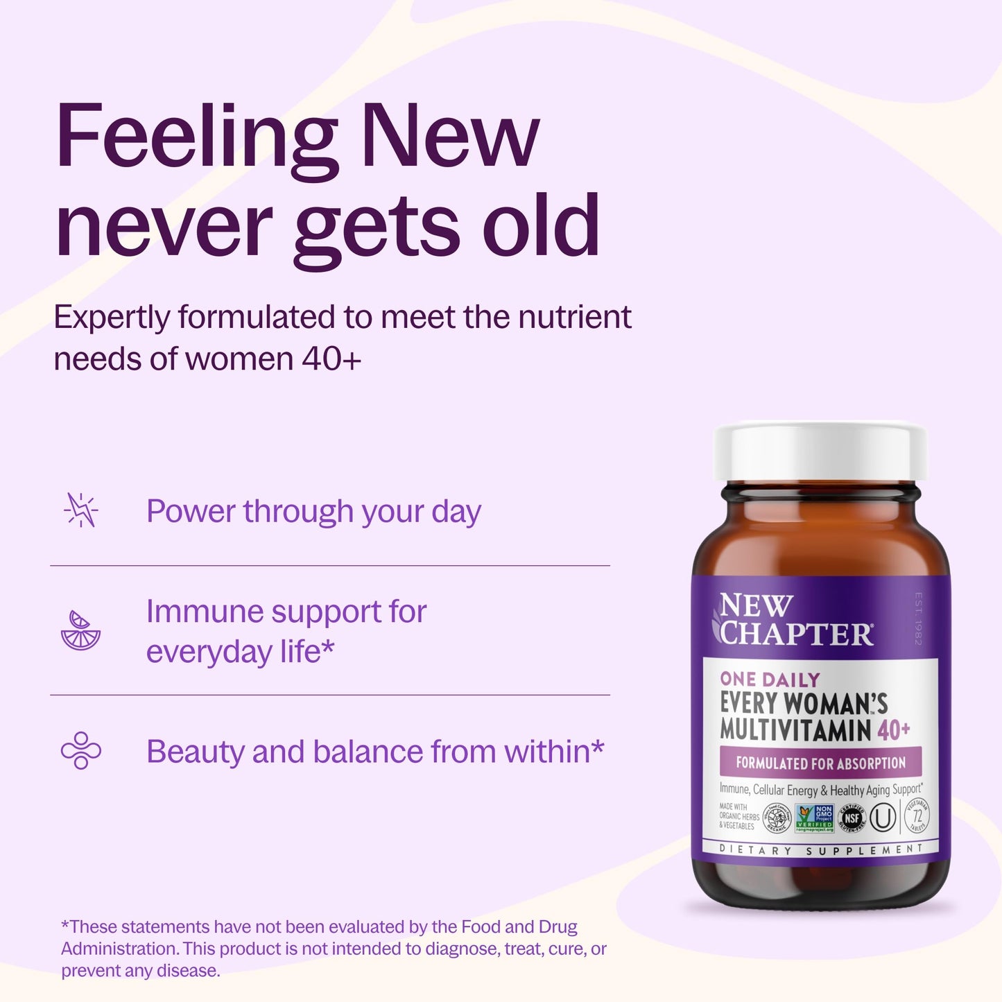 New Chapter Every Woman's One Daily 40+ Multivitamin Tablets, 72 Count
