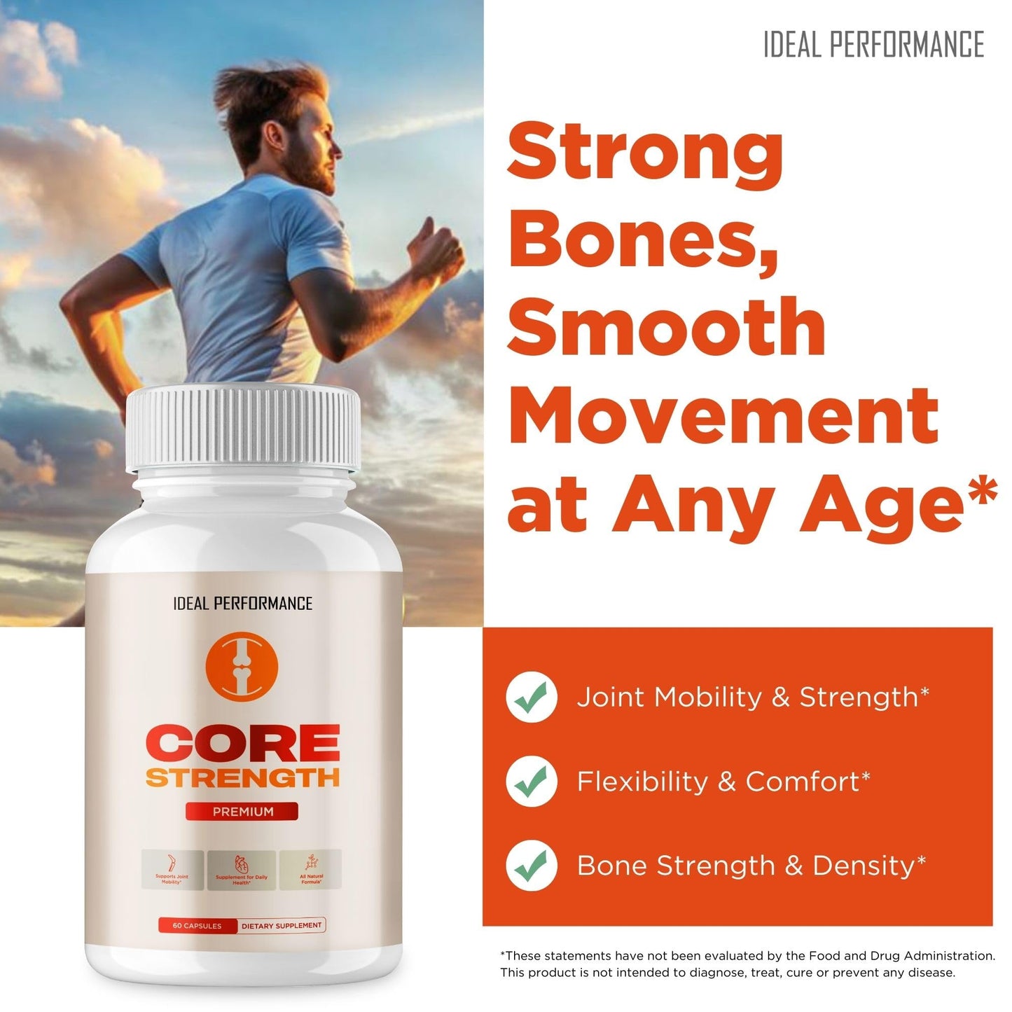 Ideal Performance Core Strength Capsules, 60 Capsules