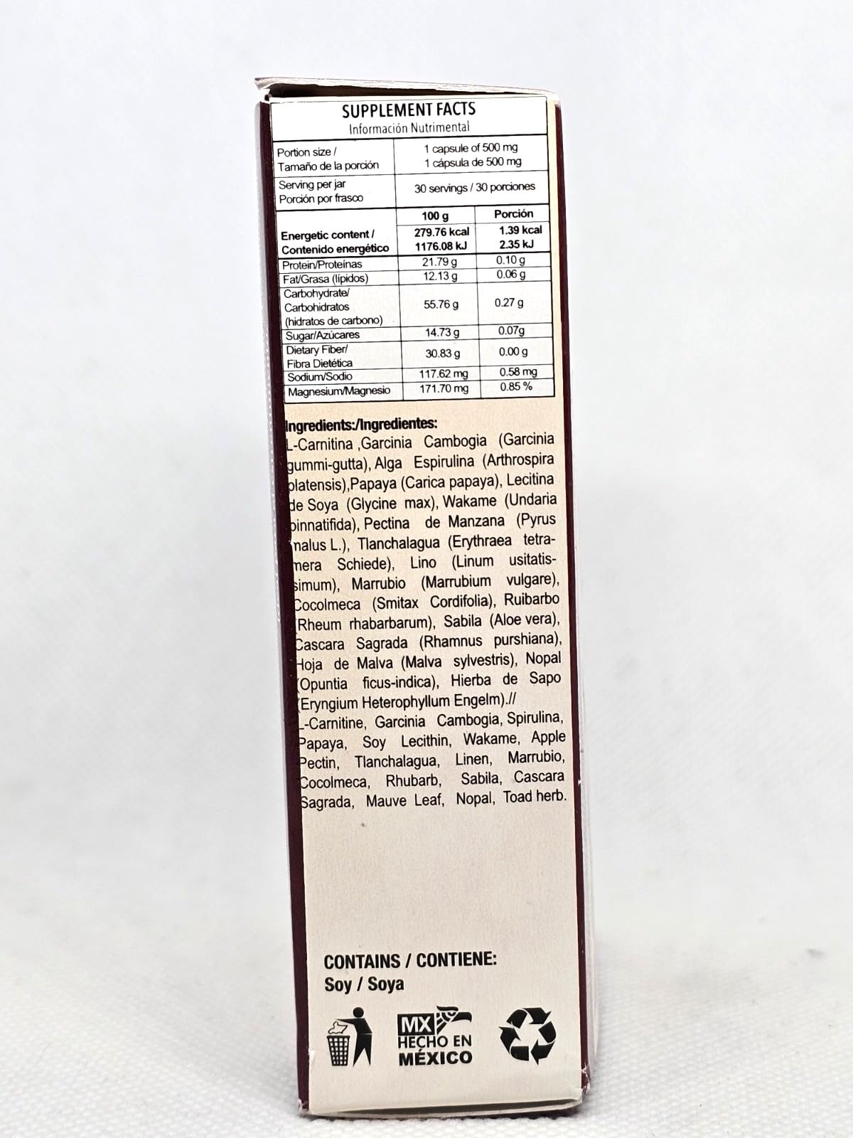Generic Less-Less Natural 500mg with Papain, 30 Caplets