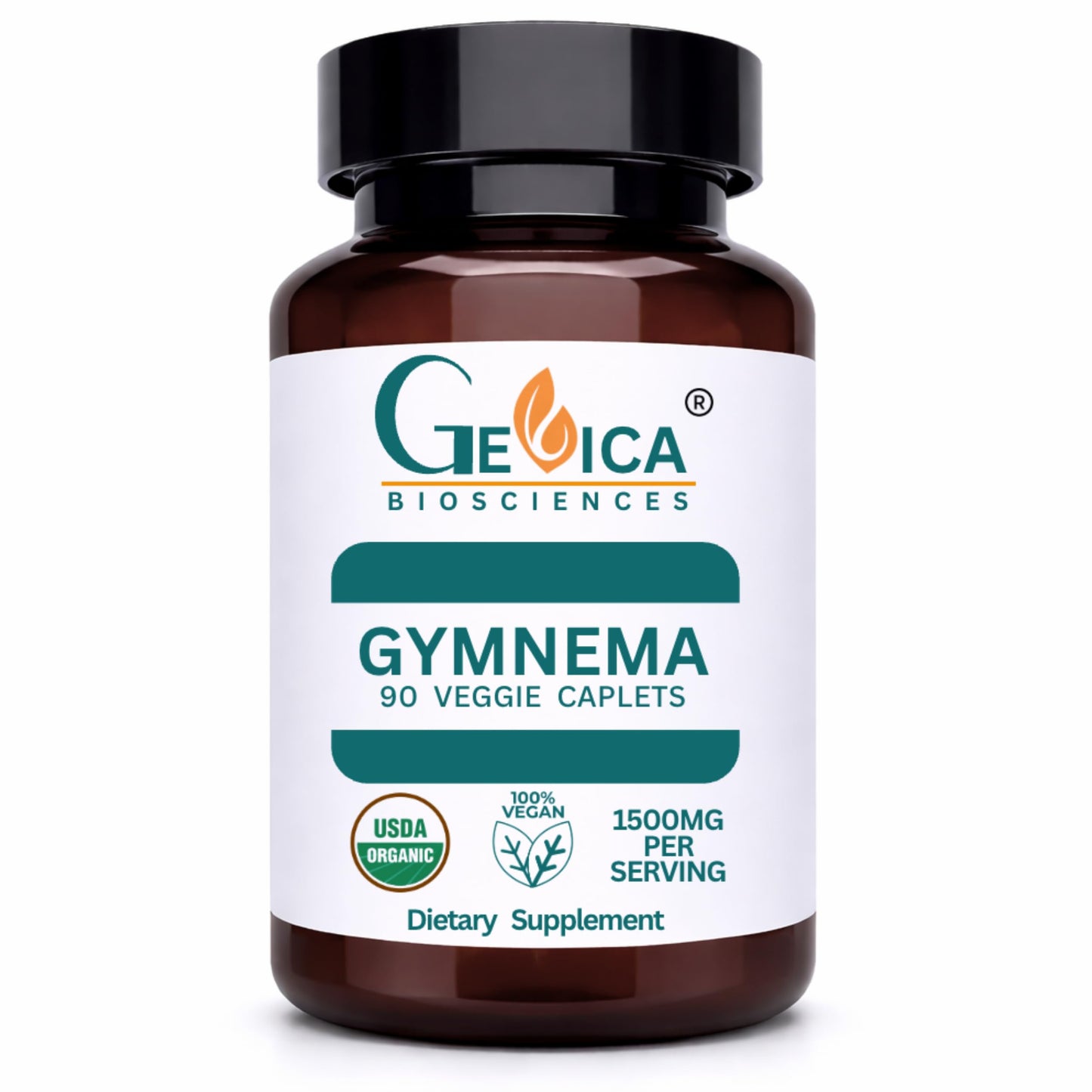 GeVica Biosciences Gymnema Sylvestre Supplement Caplets, 90 Count