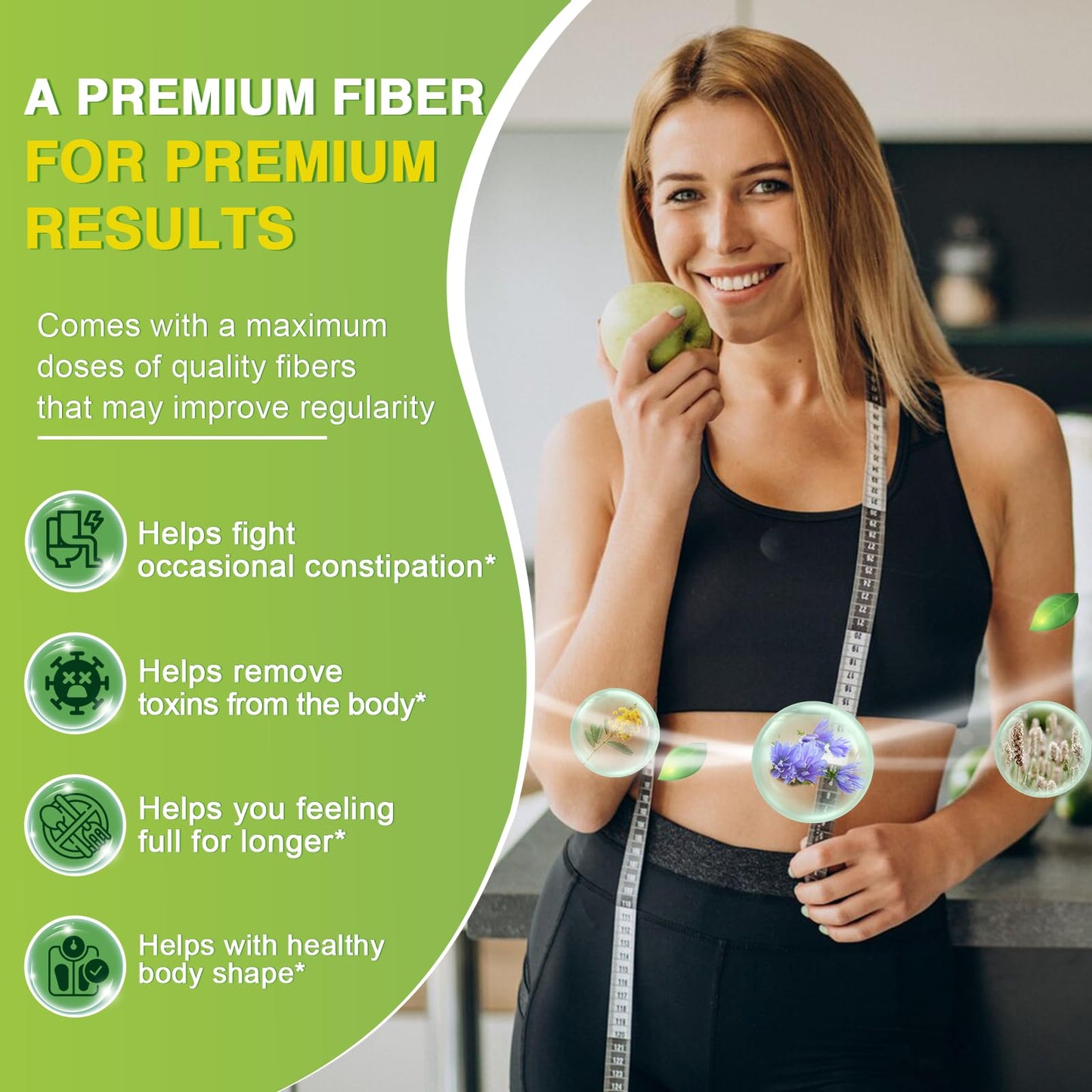 Nature Target Prebiotic Fiber Supplement with 60 Billion Probiotics for Digestive Health 120 Capsules
