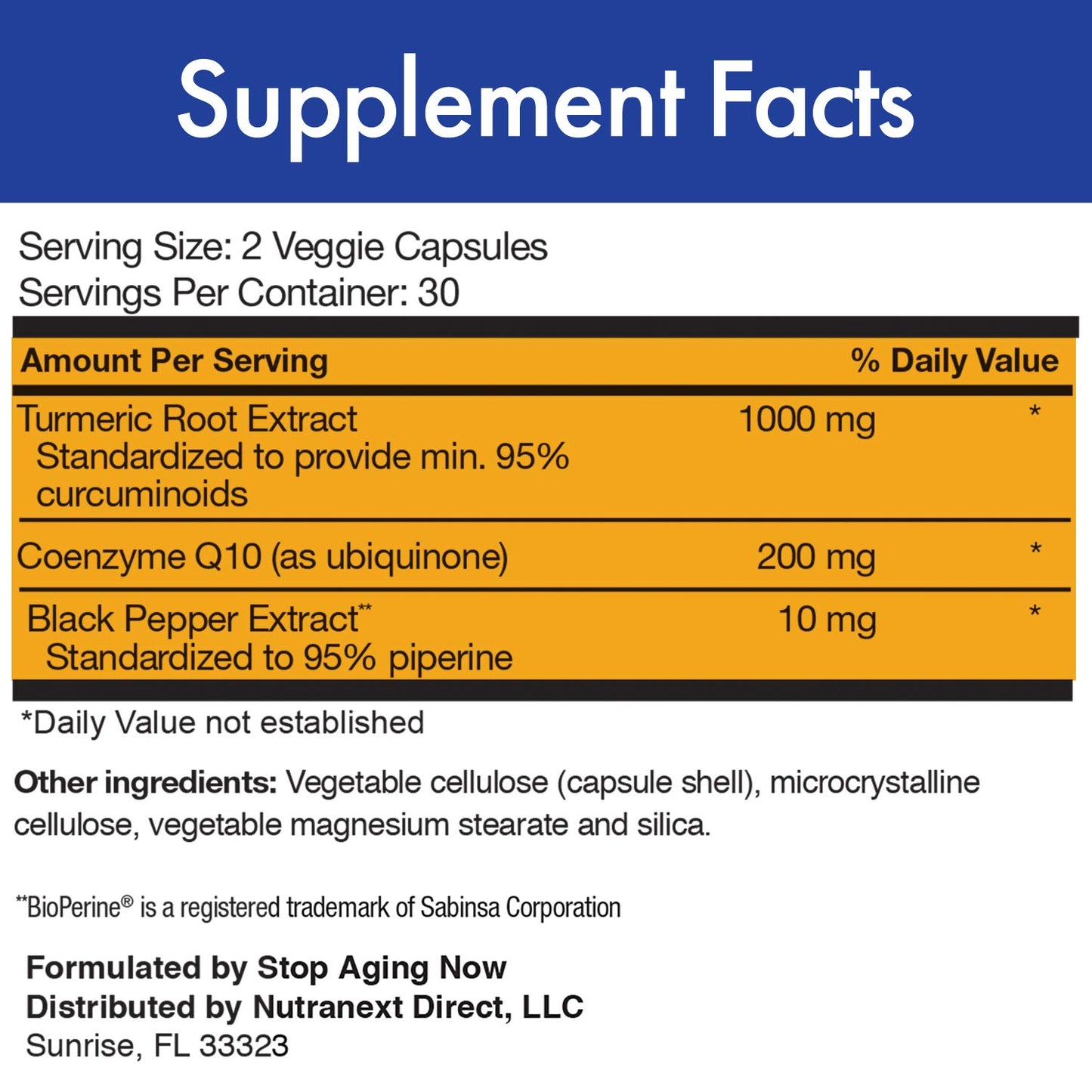 Stop Aging Now CUR-Q10 Ultra Complex Curcumin2K & MAX-Q10 CoQ10 Capsules, 180 Count