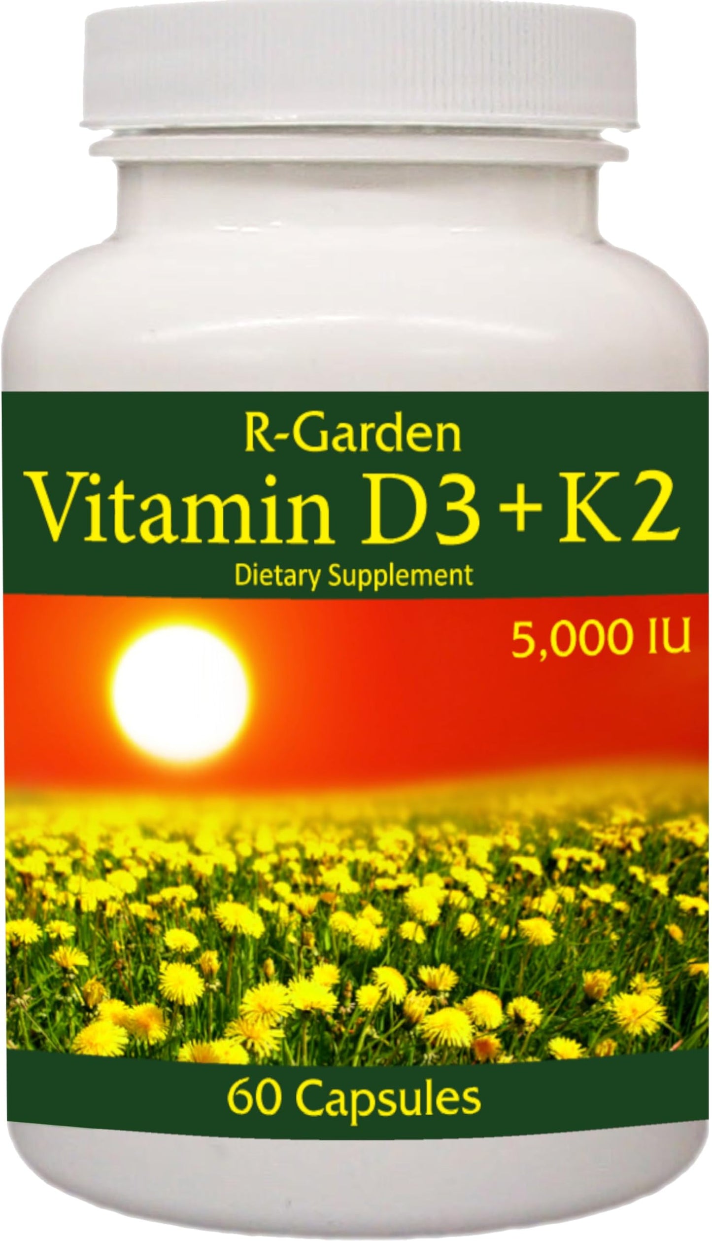 R-Garden Vitamin D3 + K2 Capsule, 60 Count