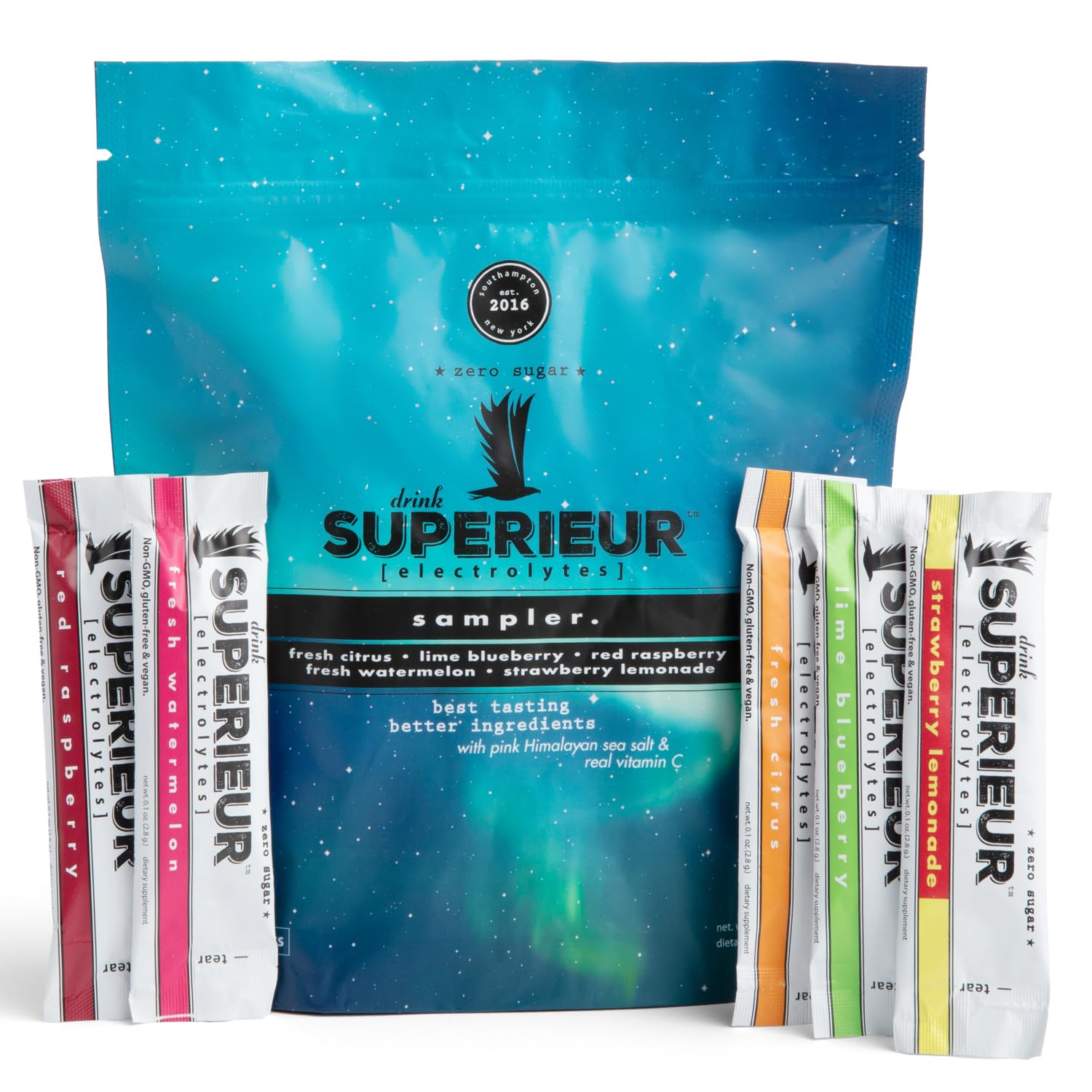 Superieur Sea Mineral Electrolyte Powder Sampler Pack, 2 Packs