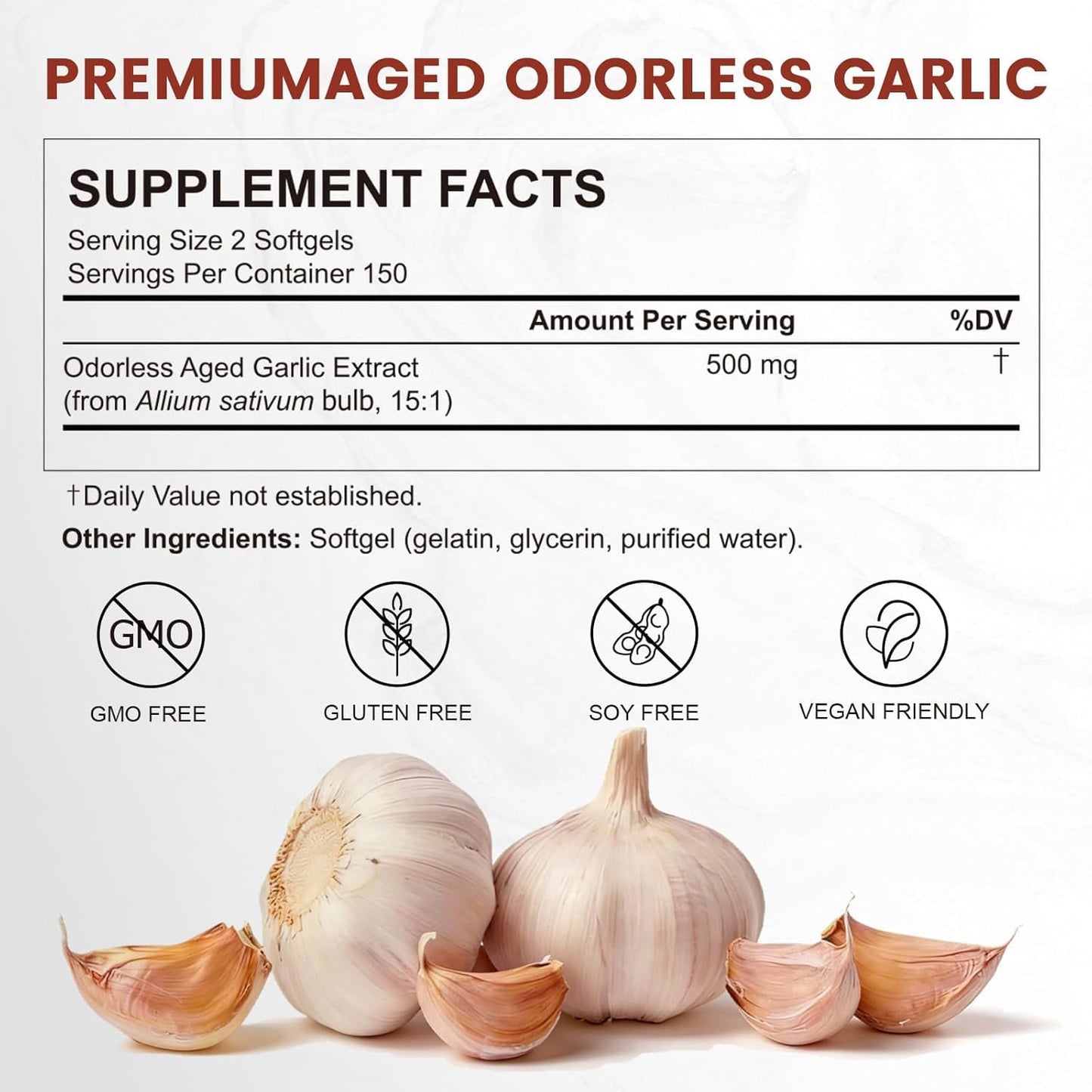 Bacorgoy Aged Garlic Extract Capsules 300 Capsules