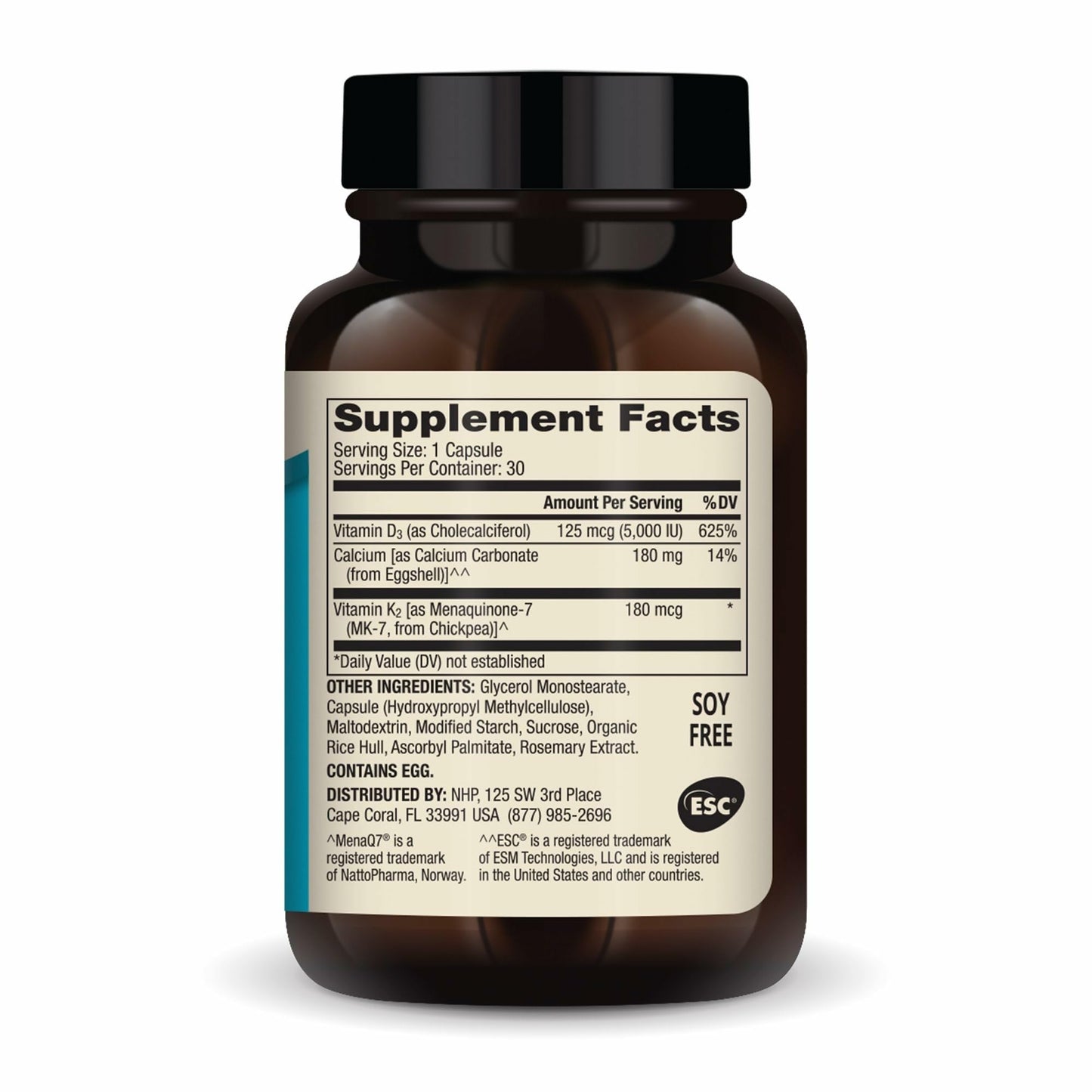 Dr. Mercola Calcium with Vitamins D3 & K2 Capsules, 30 Capsules