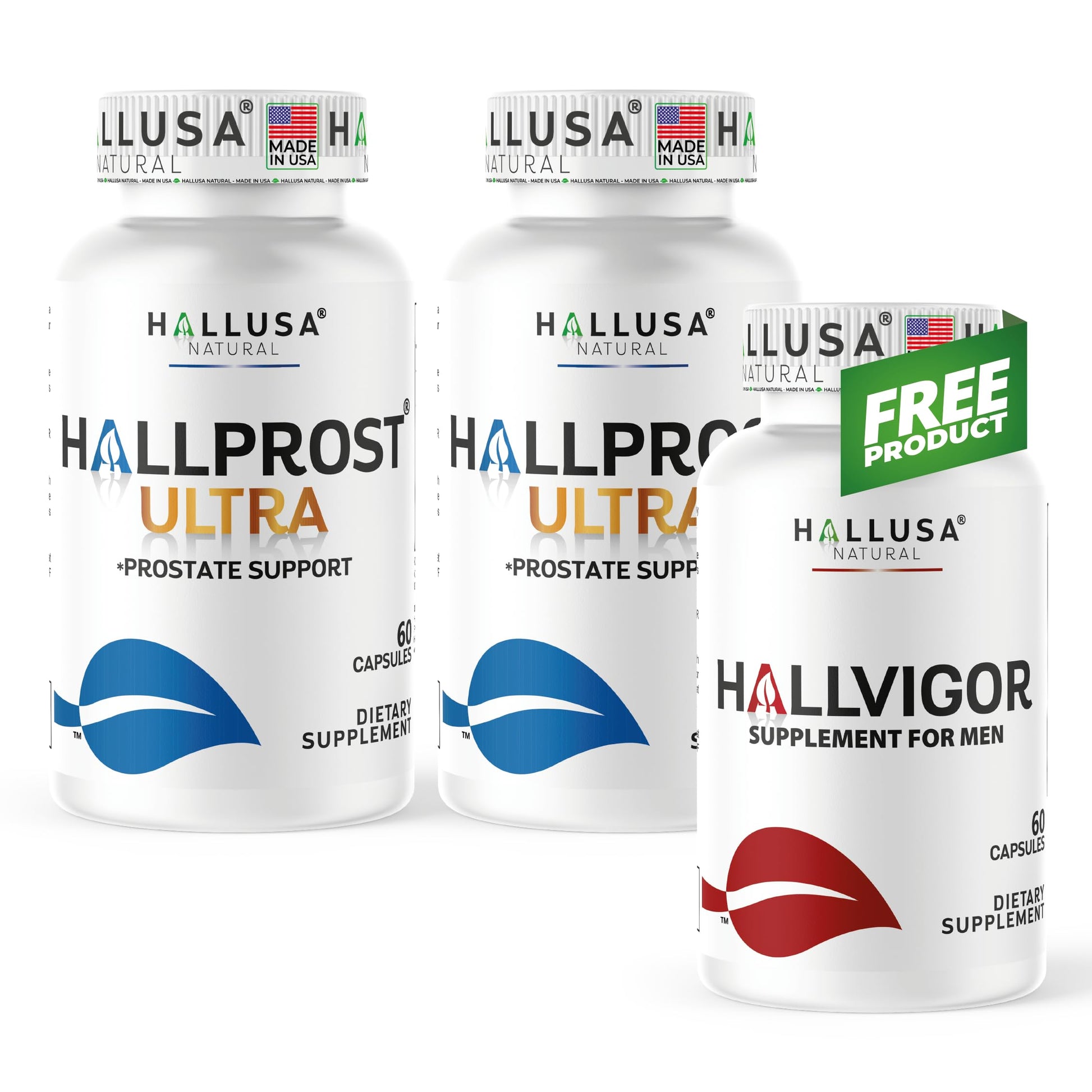 Hallusa Natural HALLPROST Ultra Prostate Health Urinary Tract & Bladder Support, 120 Capsules