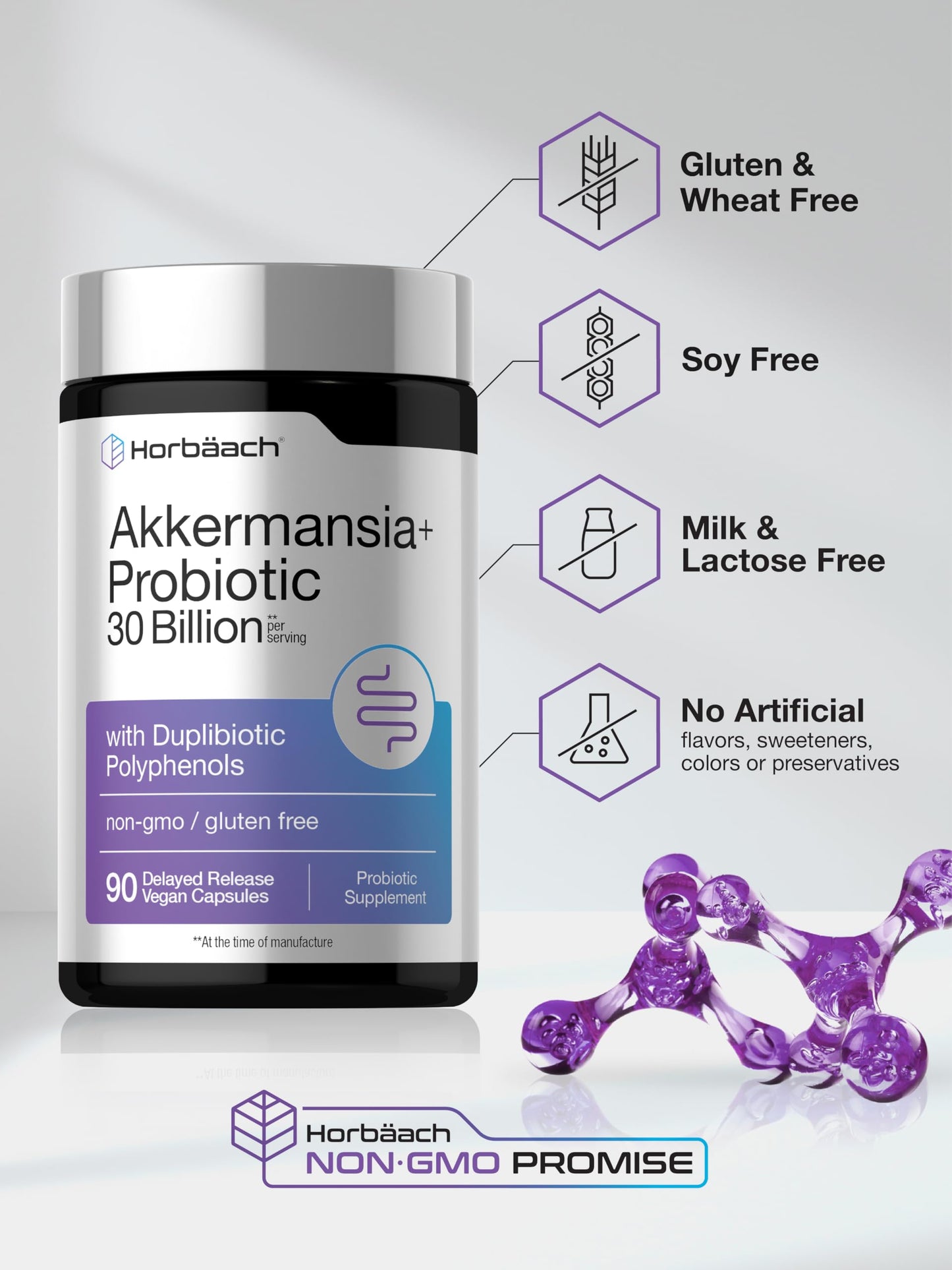 Horbäach Akkermansia Muciniphila Probiotic Capsules 90
