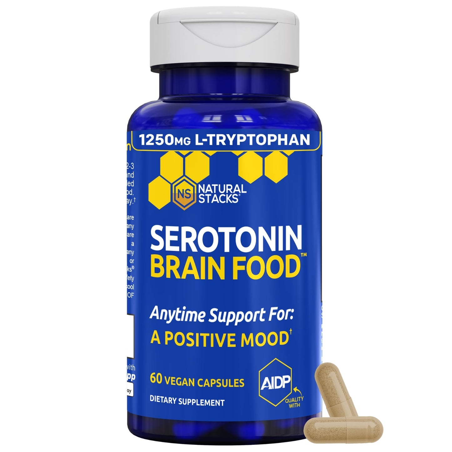 NATURAL STACKS MagTech Magnesium + Serotonin Brain Food Bundle 2-Pack, Capsules, 150 Total Capsules