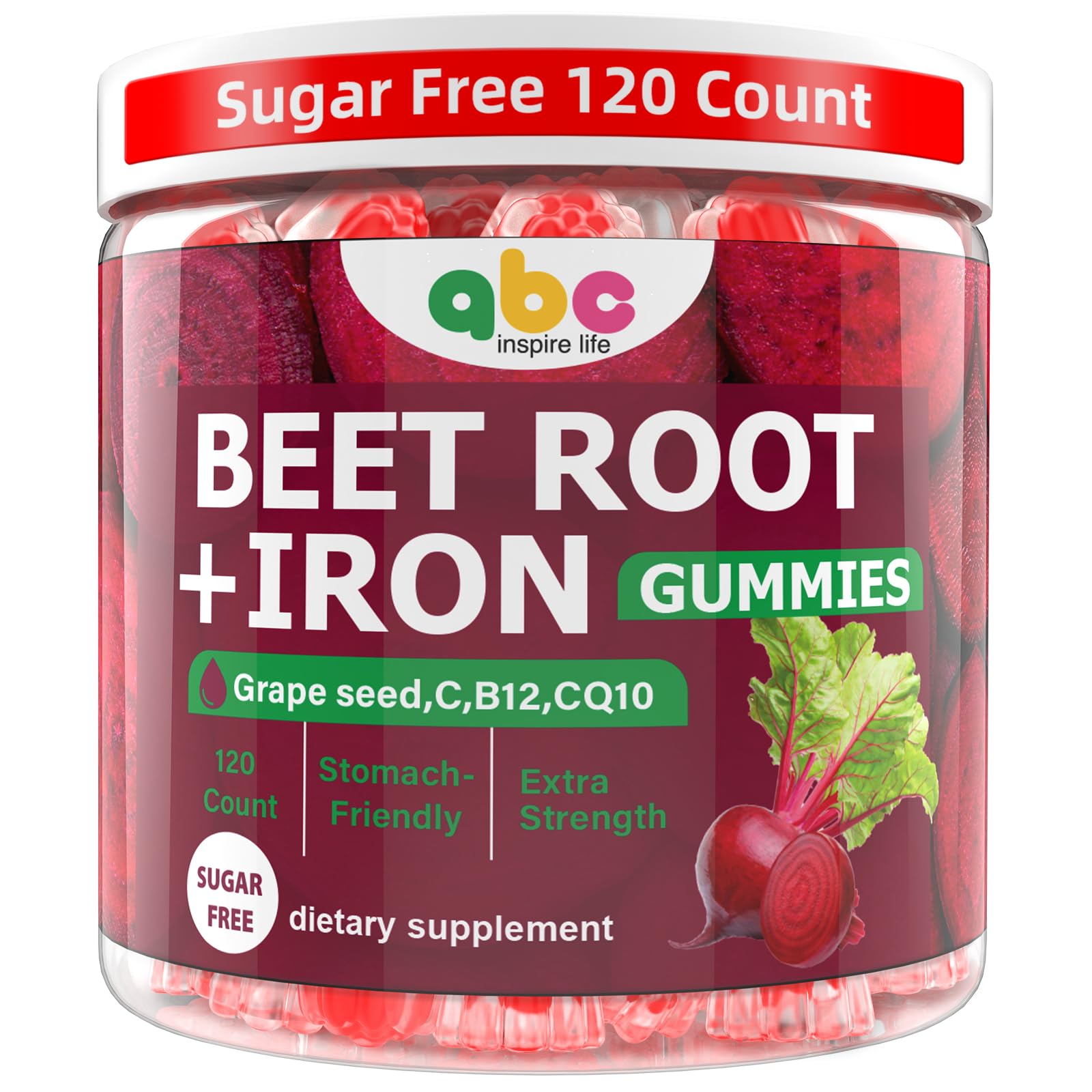 NEWOLITE Beet Root Gummies 100mg Gummy 120 Count
