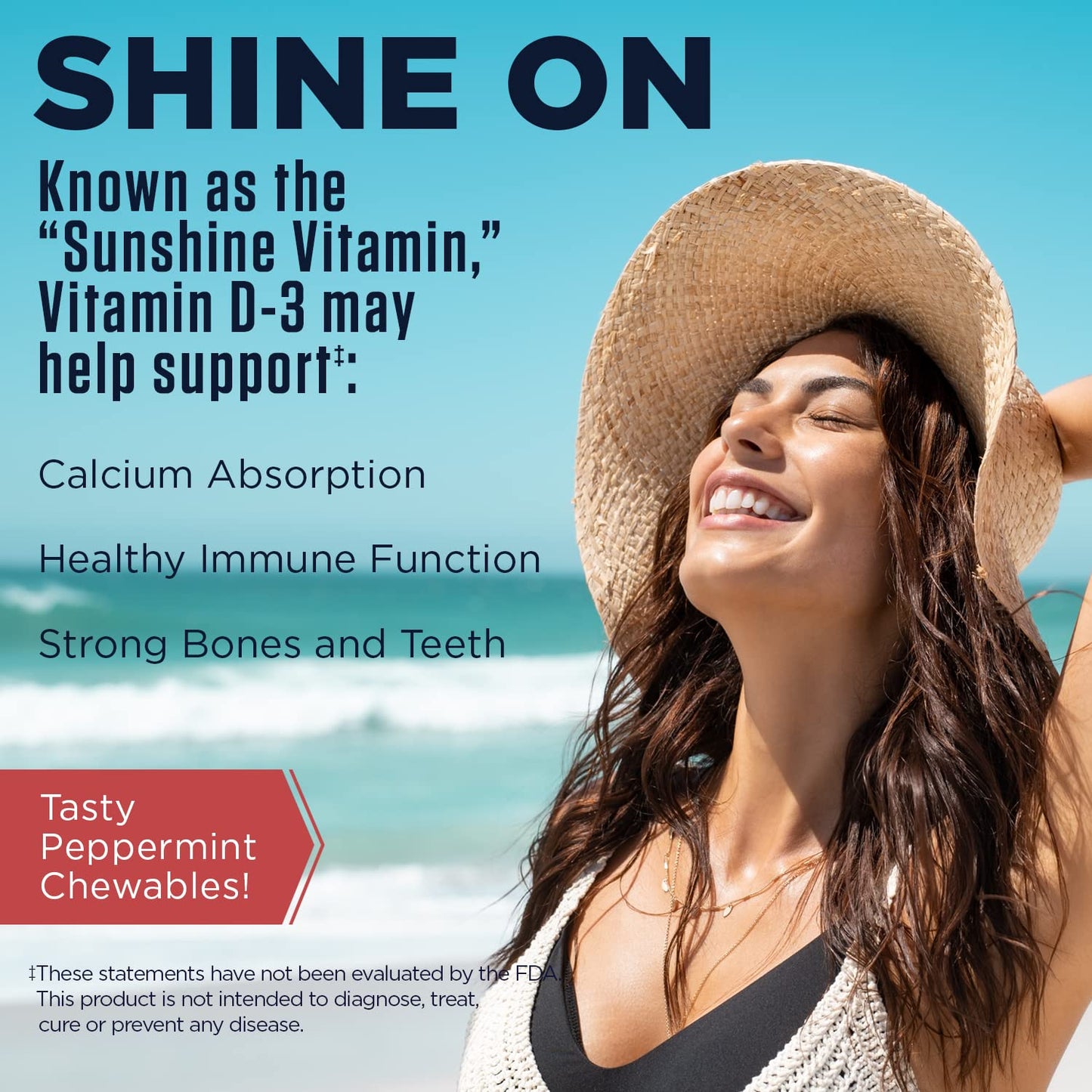 KAL Vitamin D3 5000 IU 125 mcg Chewable Supplement 60 Count
