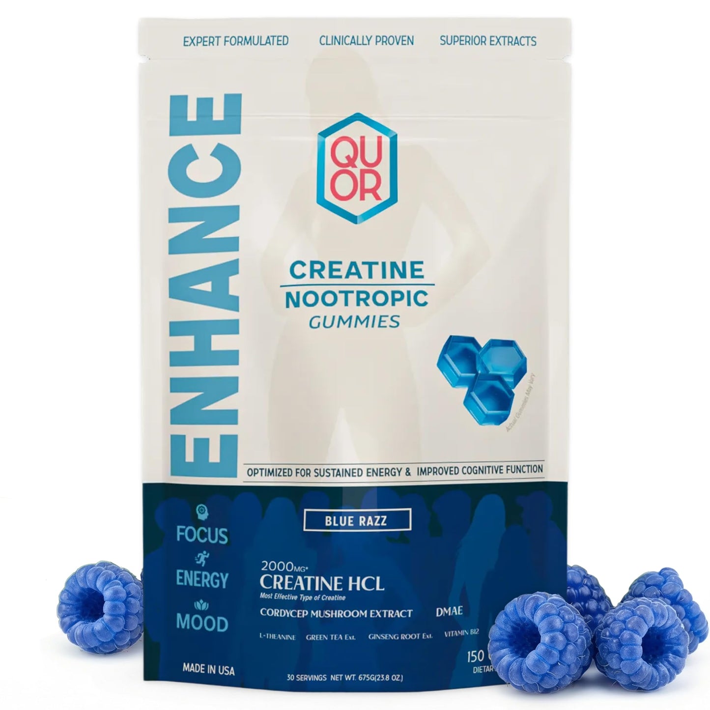 QUOR Enhance Creatine HCl Gummies, 150 Gummies