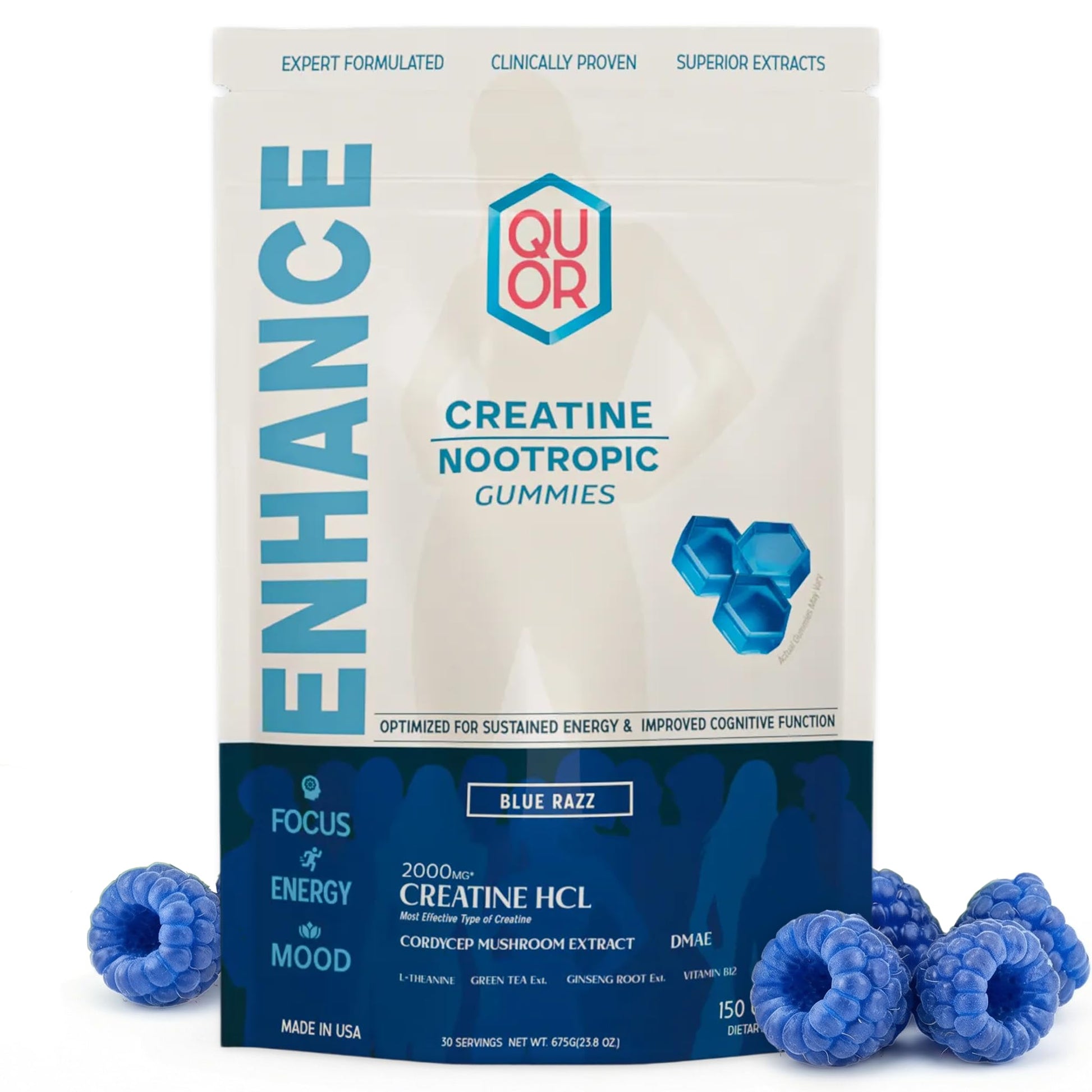 QUOR Enhance Creatine HCl Gummies, 150 Gummies