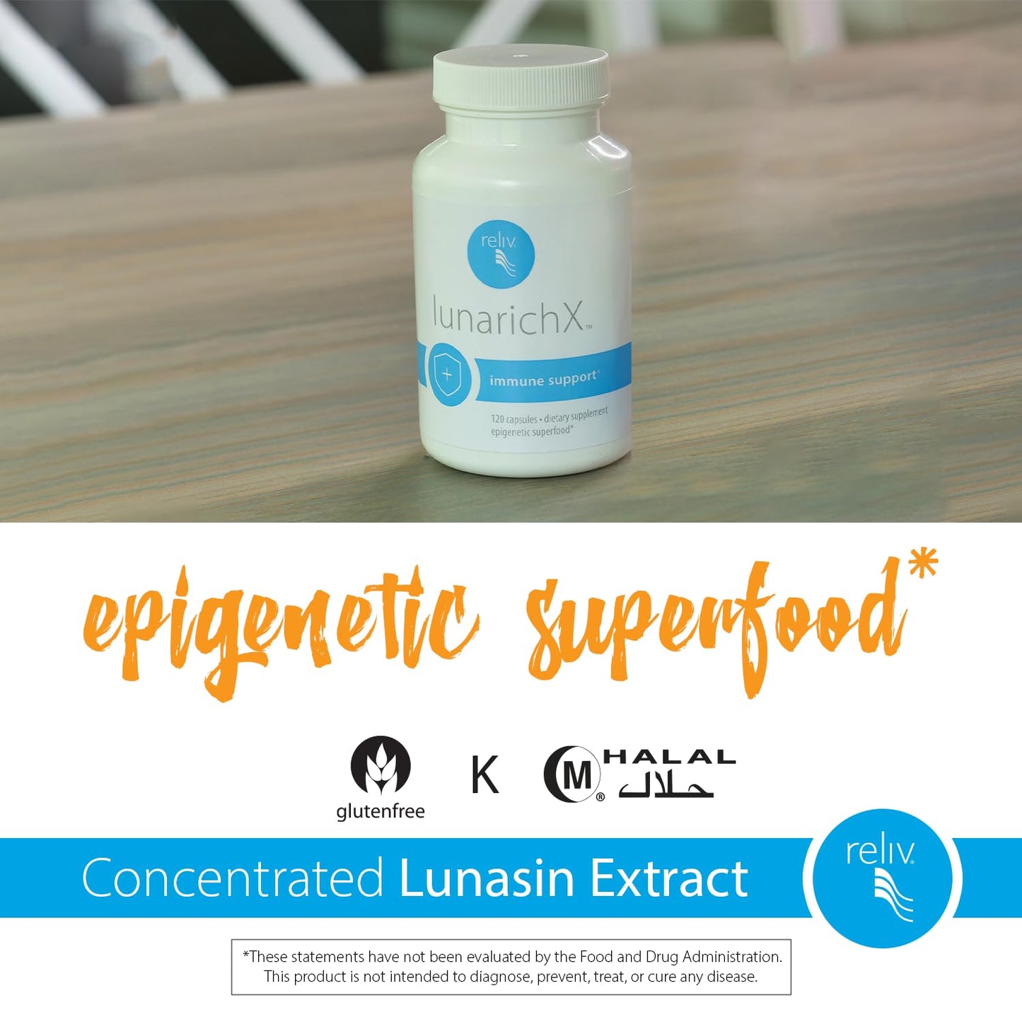 RELIV LunaRich X Lunasin Extract 120 Capsules
