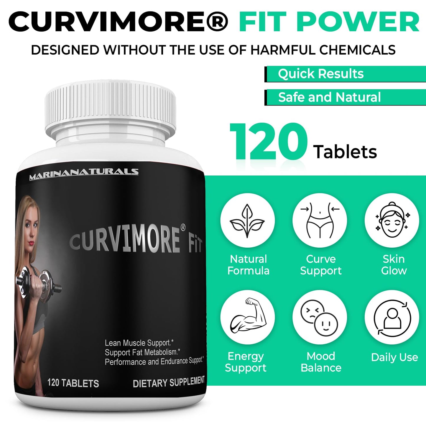 CURVIMORE FiT Women Supplement Tablets 120 Count