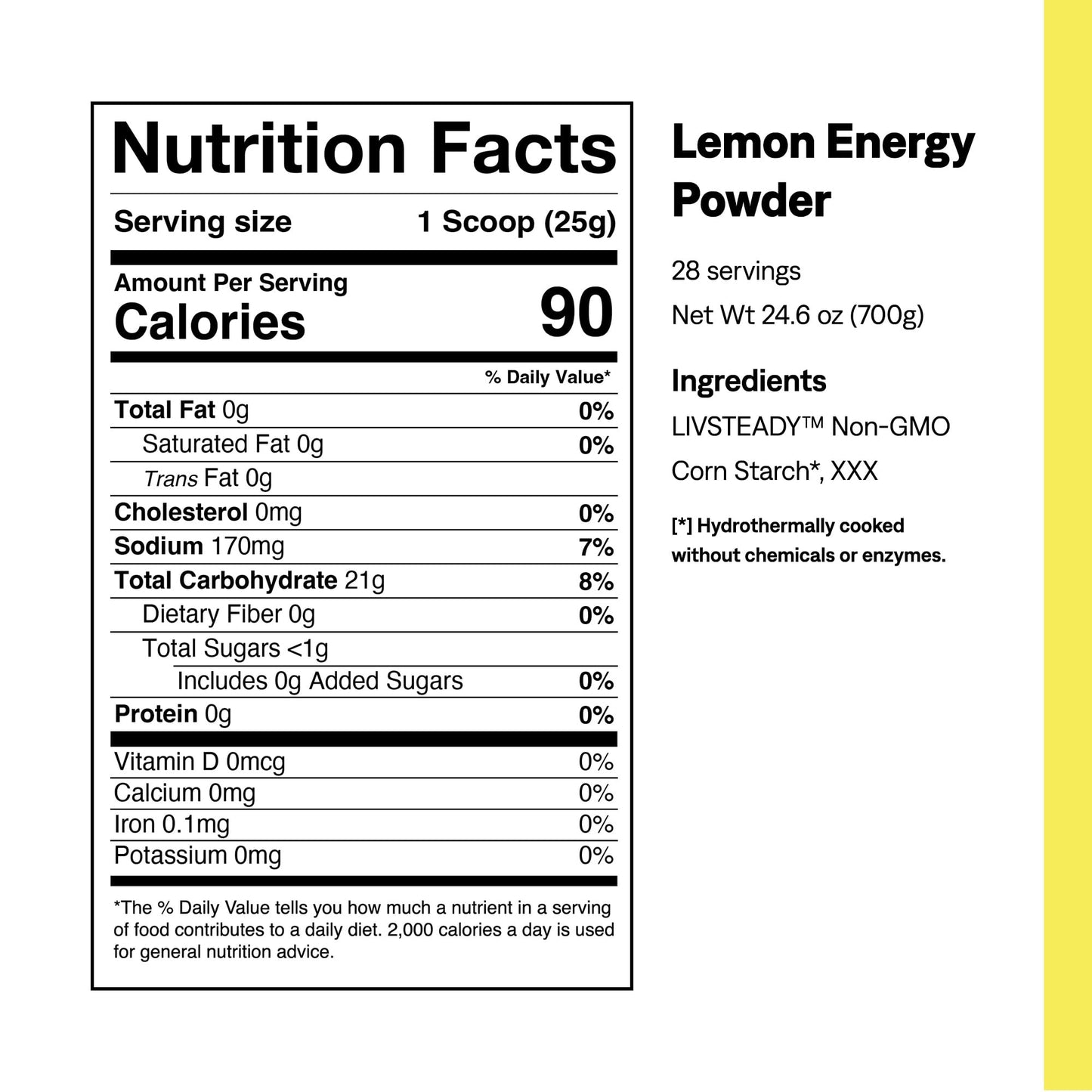 UCAN Energy Powder Lemon, 24.69 oz