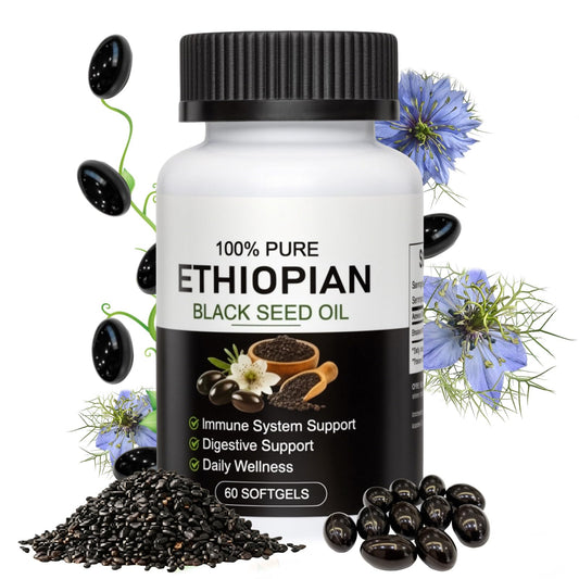 Aaenouicfs Ethiopian Black Seed Oil Softgels, 60 Capsules