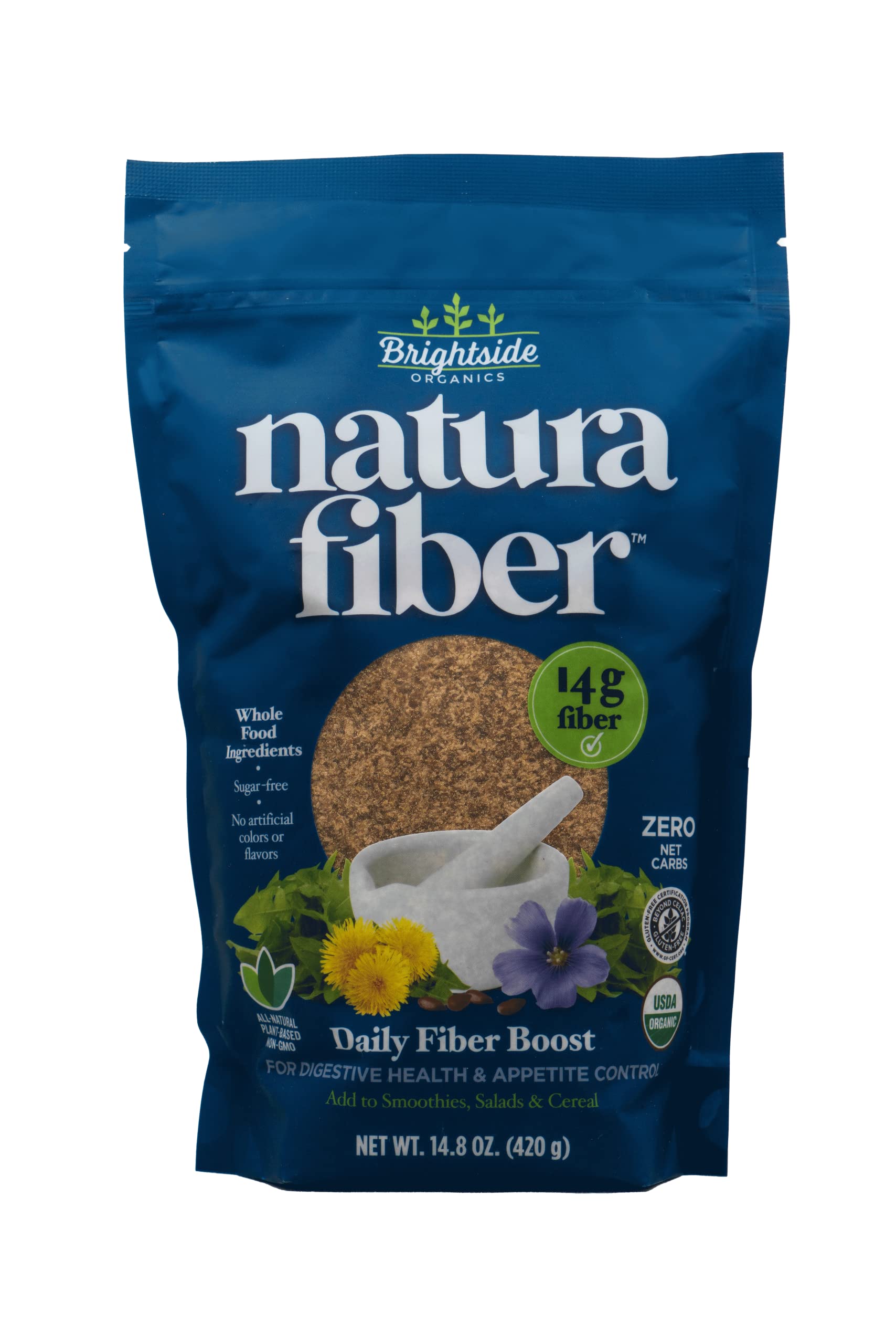 Natura Fiber All-Natural Organic Fiber Powder Supplement, 14.8 Ounce