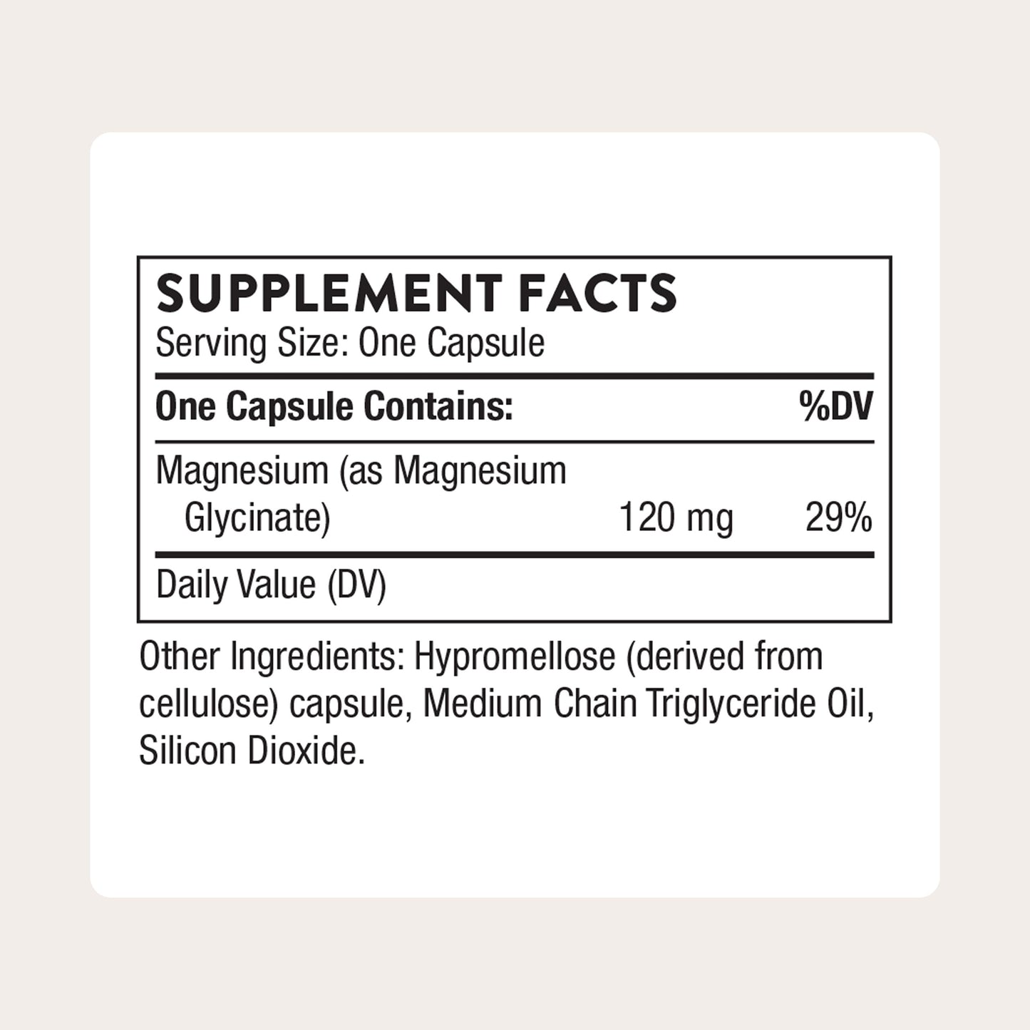 Thorne Magnesium Glycinate Capsules, 90 Count