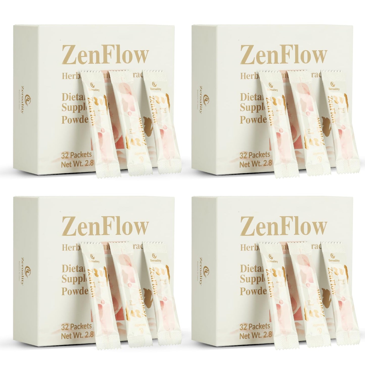 Zeroality ZenFlow PMS and Menstrual Support Supplement, Powder, 11.2 oz