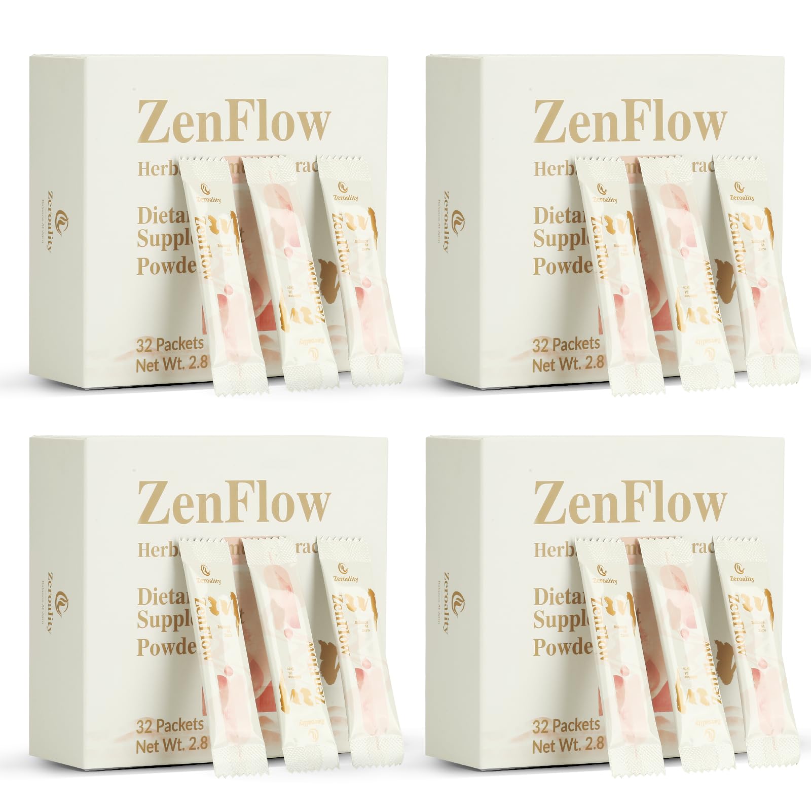 Zeroality ZenFlow PMS and Menstrual Support Supplement, Powder, 11.2 oz