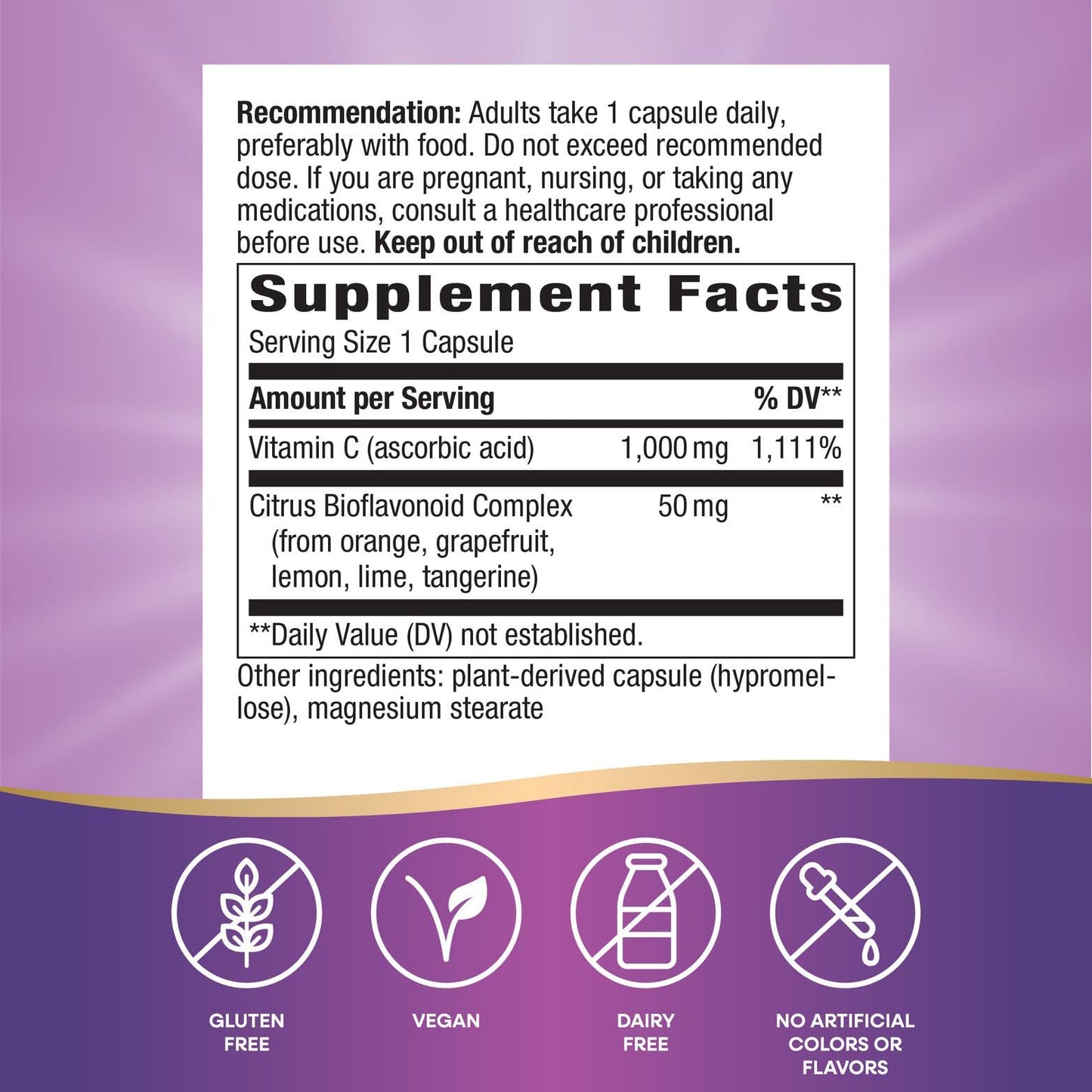 Nature's Way Extra Strength Vitamin C with Bioflavonoids Capsule, 250 Count