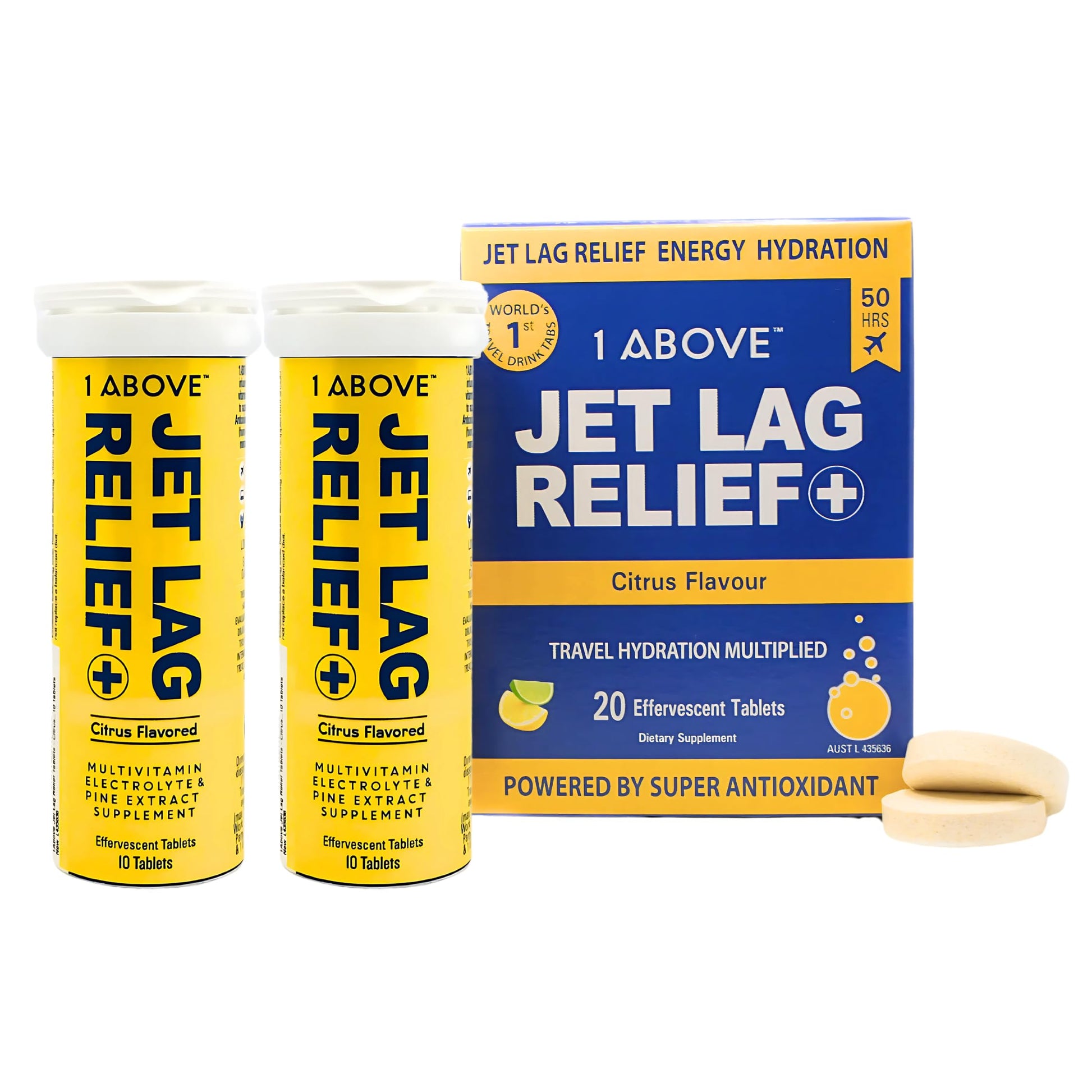 1ABOVE Jet Lag Relief Tablets 20 Tablets