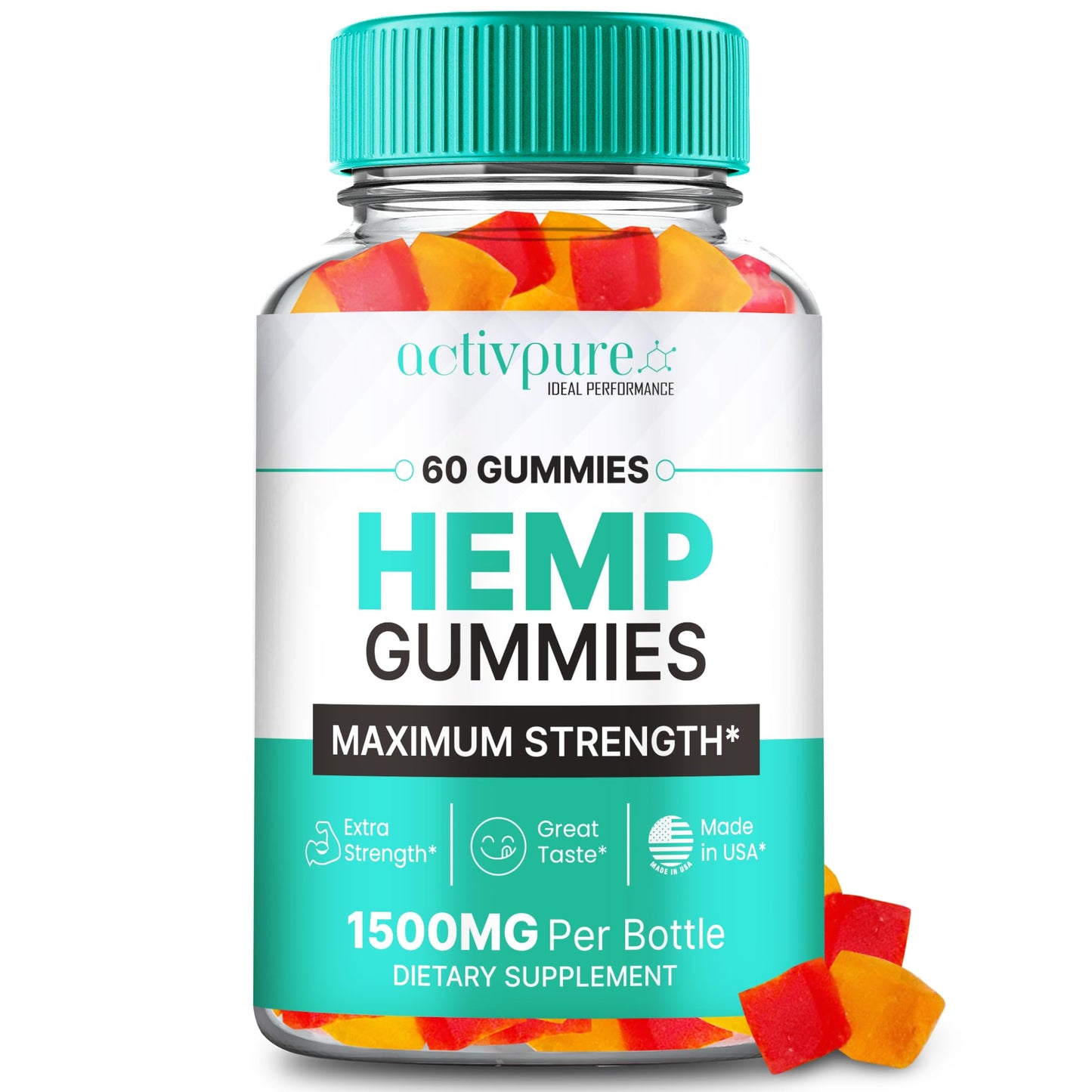 Ideal Performance Activ Pure Hemp Gummies 60 Count