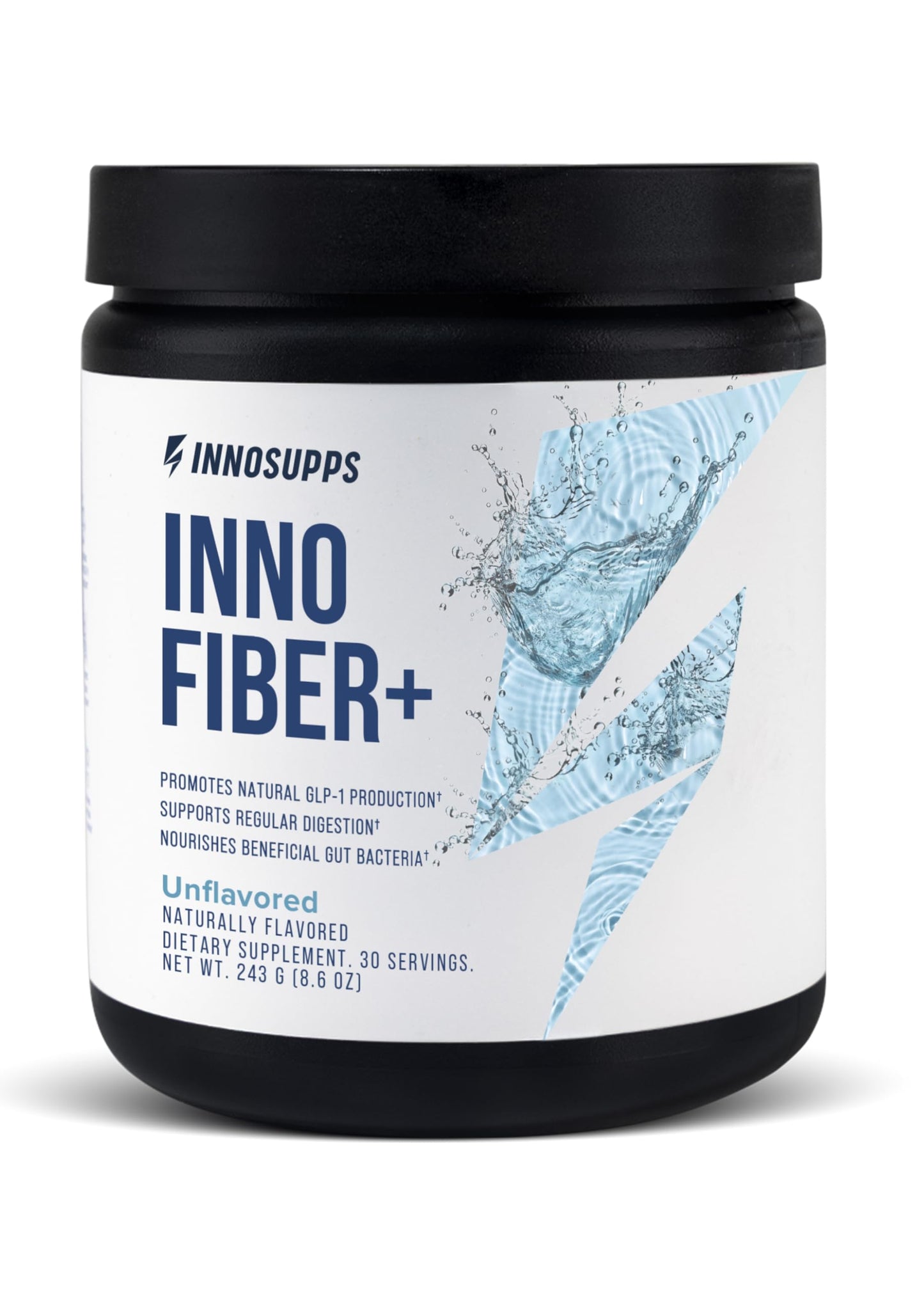 InnoSupps Inno Fiber+ Daily Fiber Supplement for Women and Men, 3-in-1 Pre + Pro + Postbiotic Formula, Digestive Health Support, Easy-Mix Soluble Powder, 10.4 Ounce