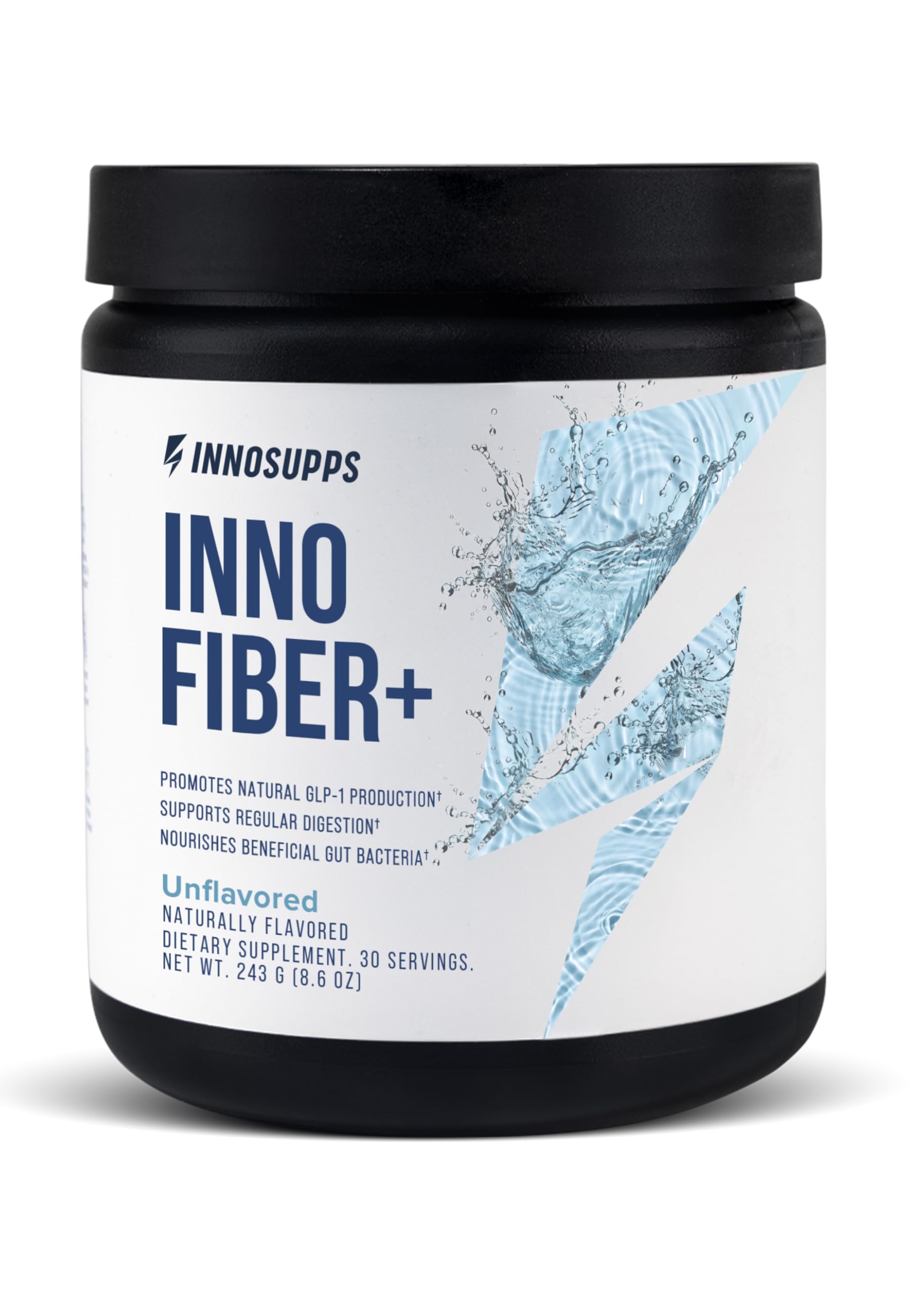 InnoSupps Inno Fiber+ Daily Fiber Supplement for Women and Men, 3-in-1 Pre + Pro + Postbiotic Formula, Digestive Health Support, Easy-Mix Soluble Powder, 10.4 Ounce
