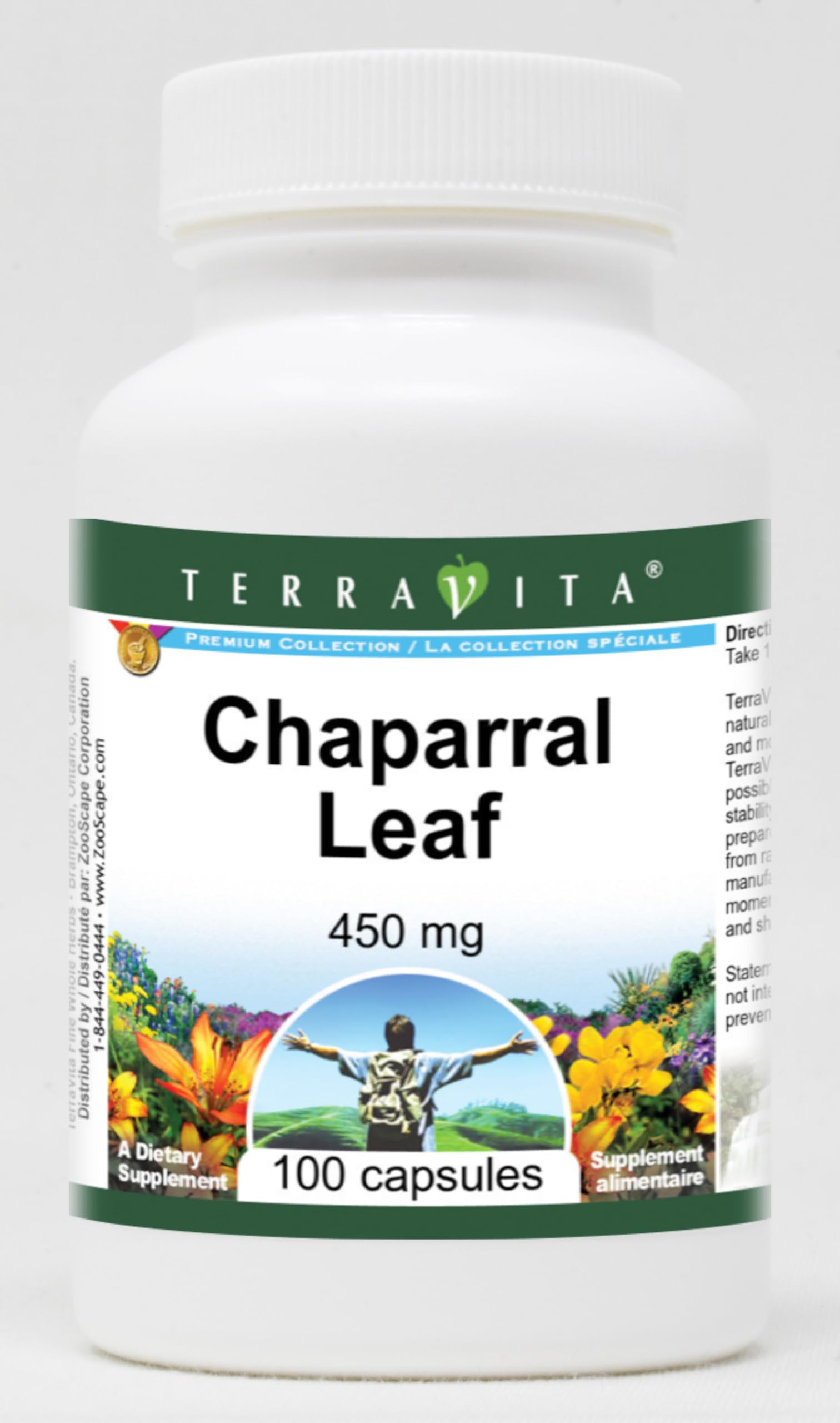 Terravita Chaparral Leaf 450 mg Capsule, 100 Capsules