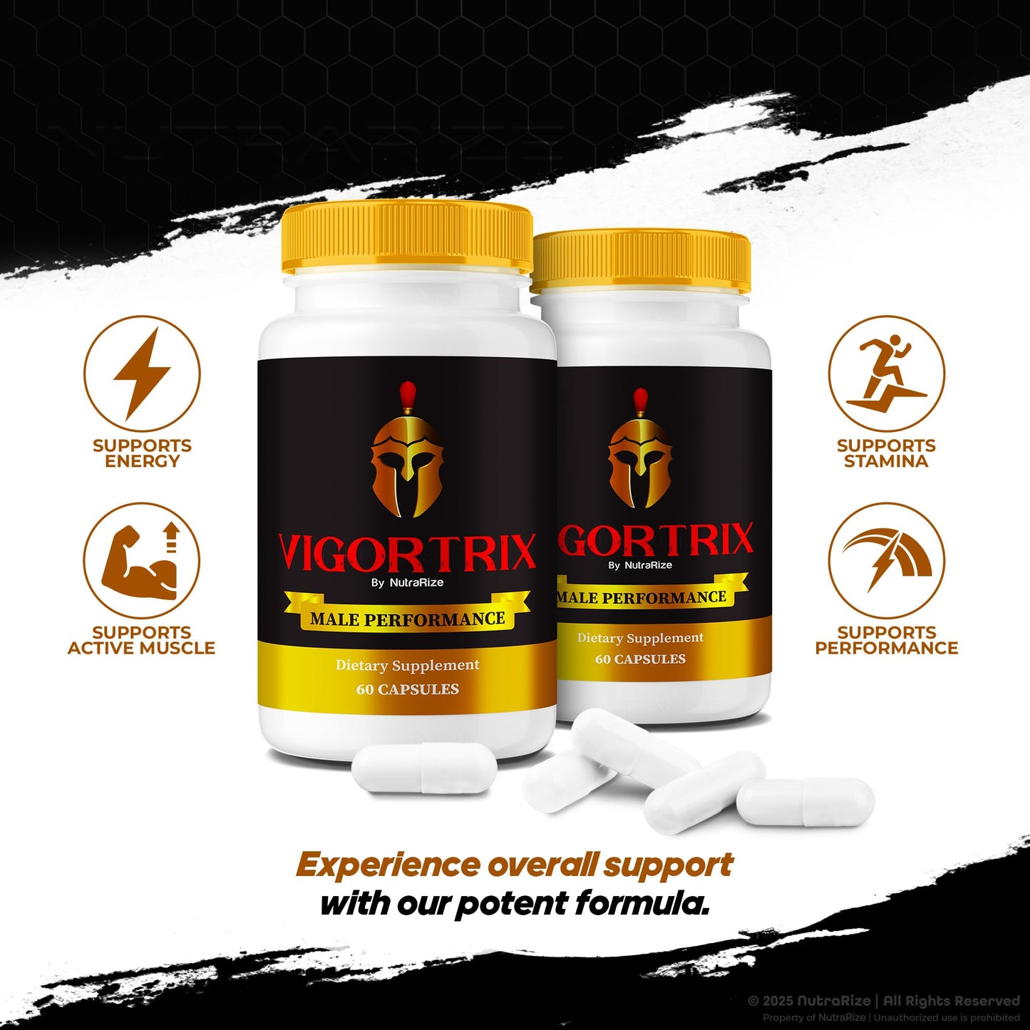 NutraRize Vigortrix Supplement Capsules, 120 Capsules