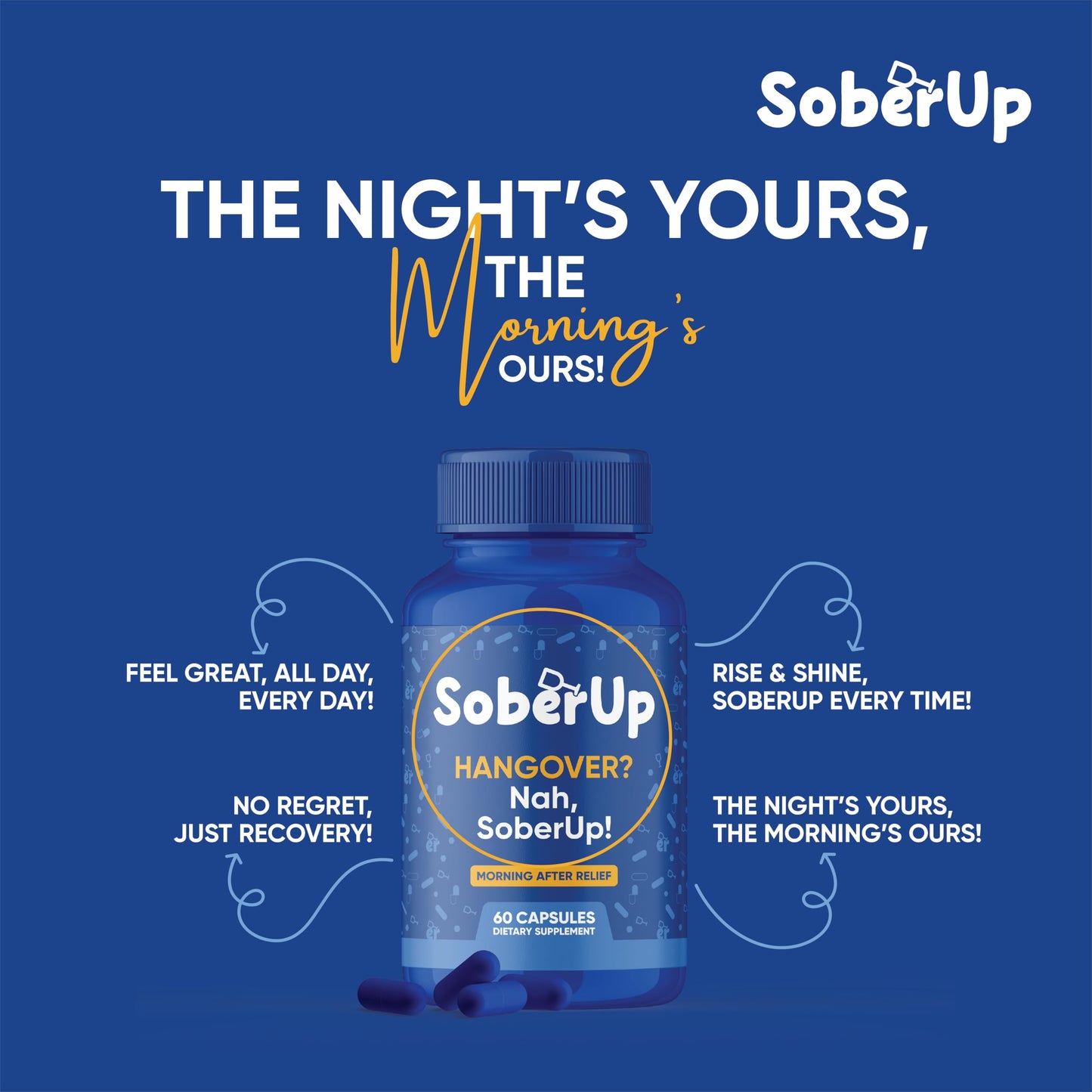 SoberUp Recovery Boost Capsules, 60 Capsules