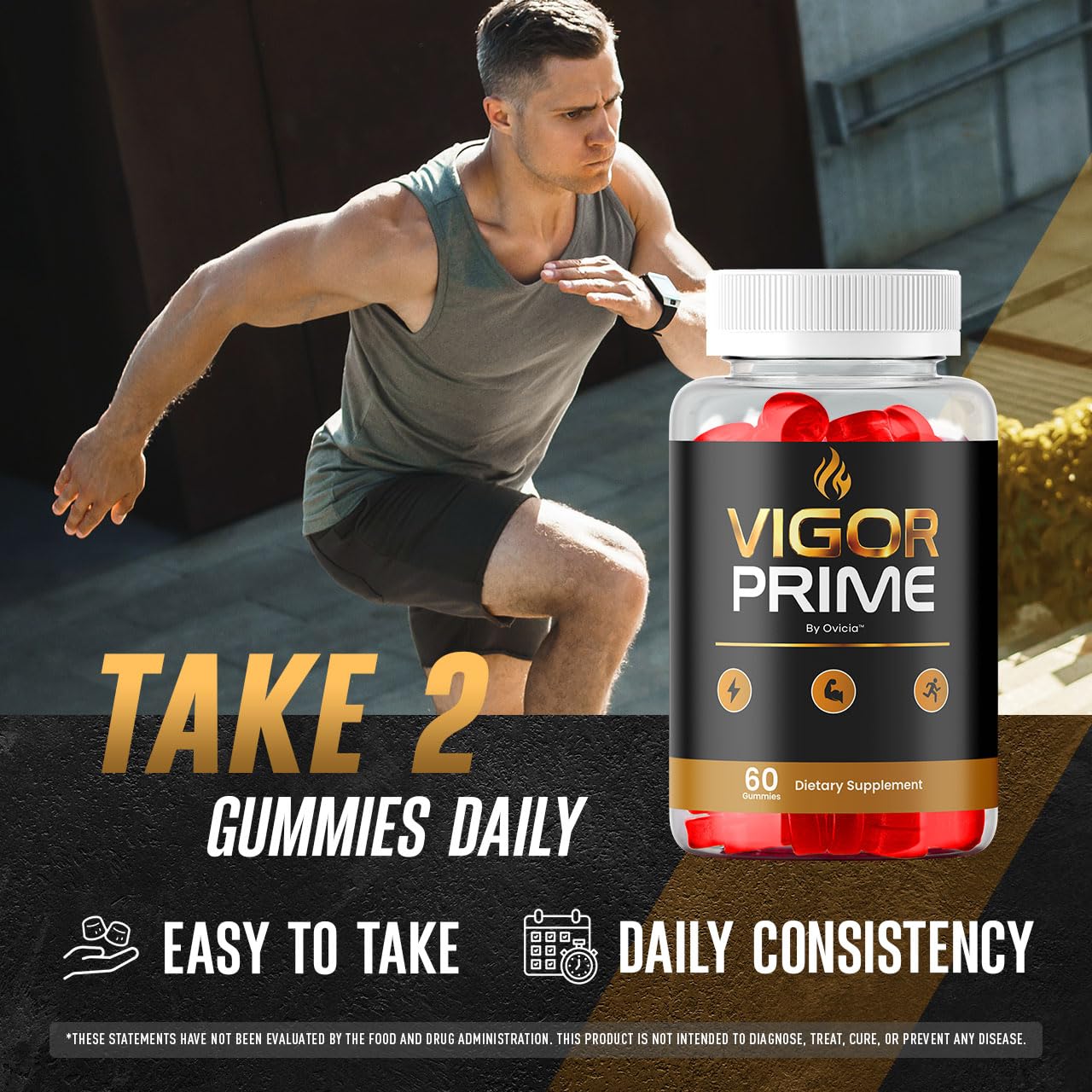 OVICIA Vigor Prime Gummies for Men, 120 Gummies