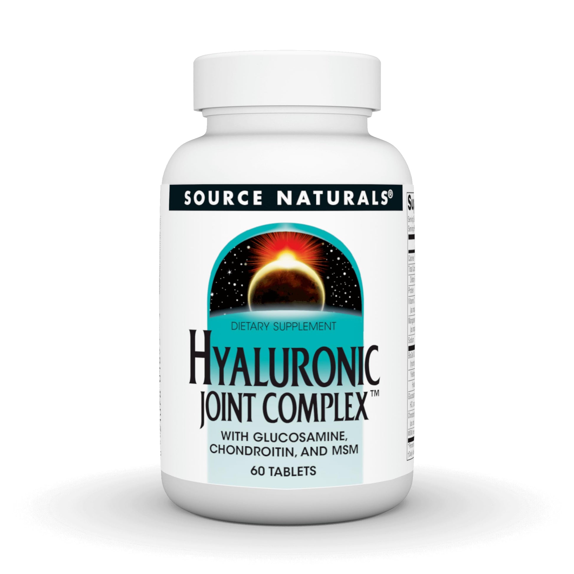 Source Naturals Hyaluronic Joint Complex with Glucosamine, Chondroitin & MSM Extra Strength, 60 Tablets