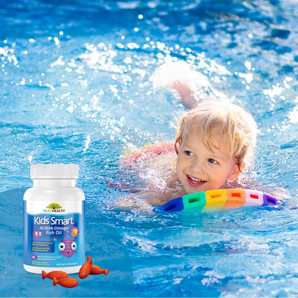 Bioglan Kids Smart Omega 3 Fish Oil Chewable Burstlets, 30 Count