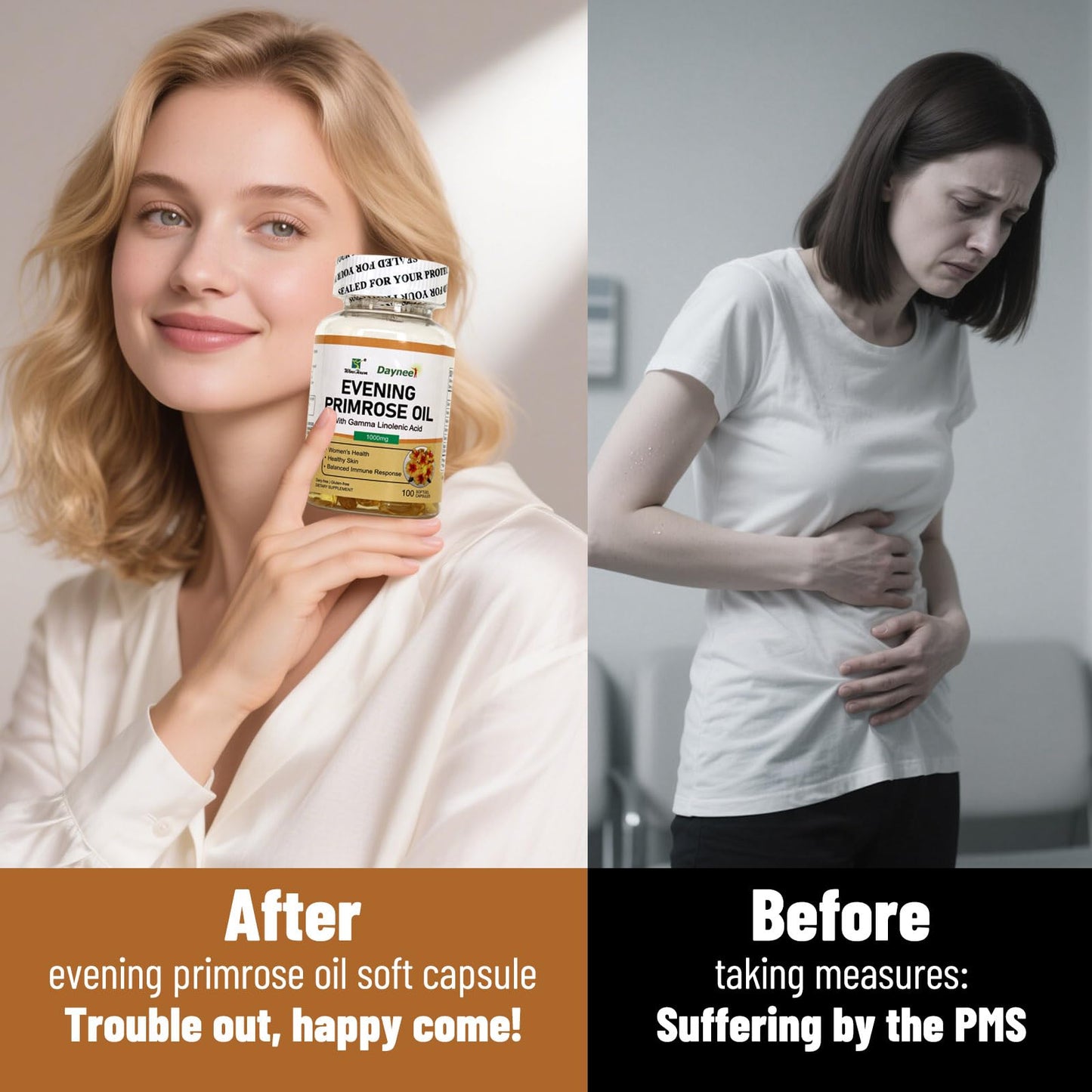 Wins Town Evening Primrose Oil Softgels 1000mg, 100 Count